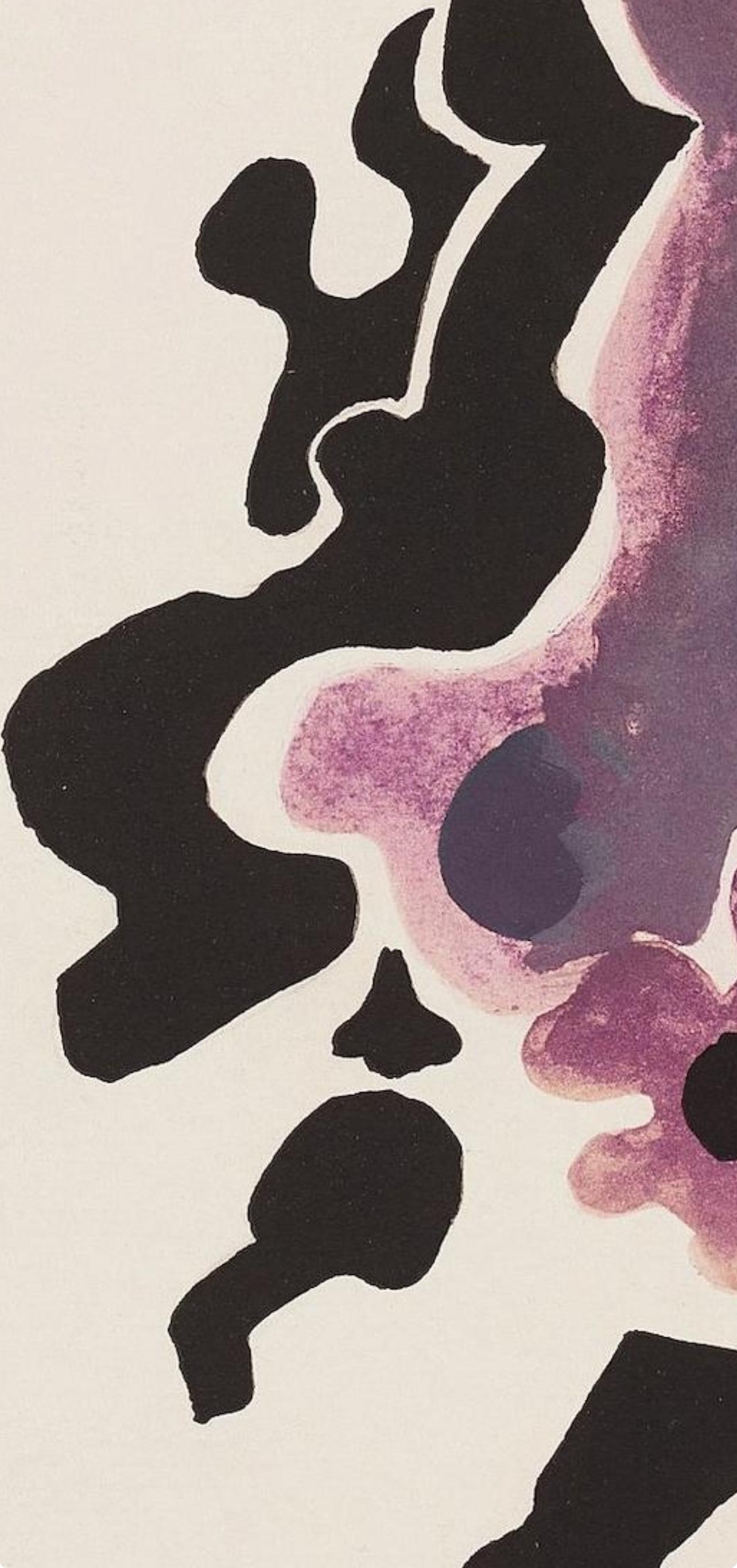 Braque, Composición, Braque Espaces, 13 Dessins, Lavis, Aquarelles  (después) - Print Moderno de Georges Braque