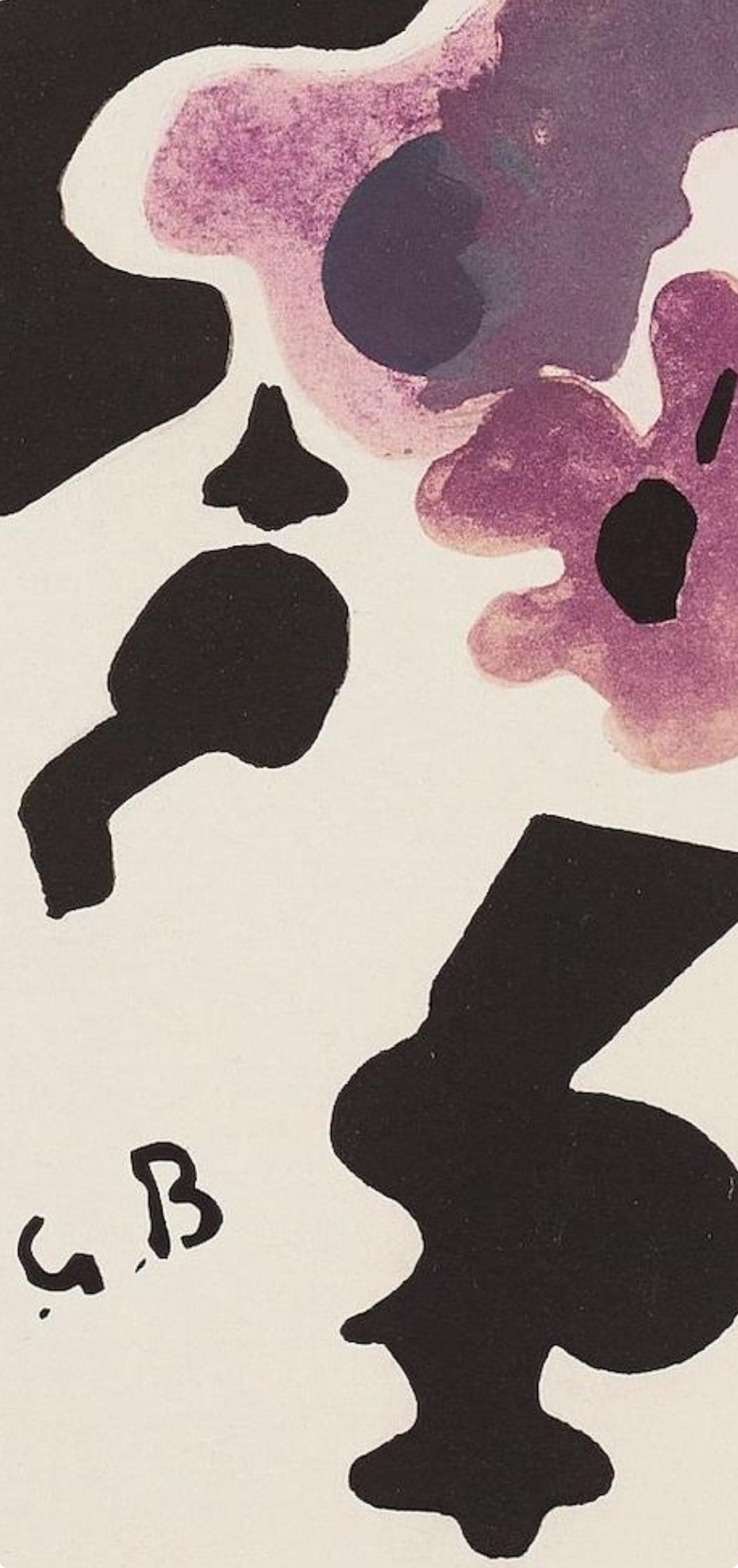 Braque, Composición, Braque Espaces, 13 Dessins, Lavis, Aquarelles  (después) - Figurative Print Beige de Georges Braque