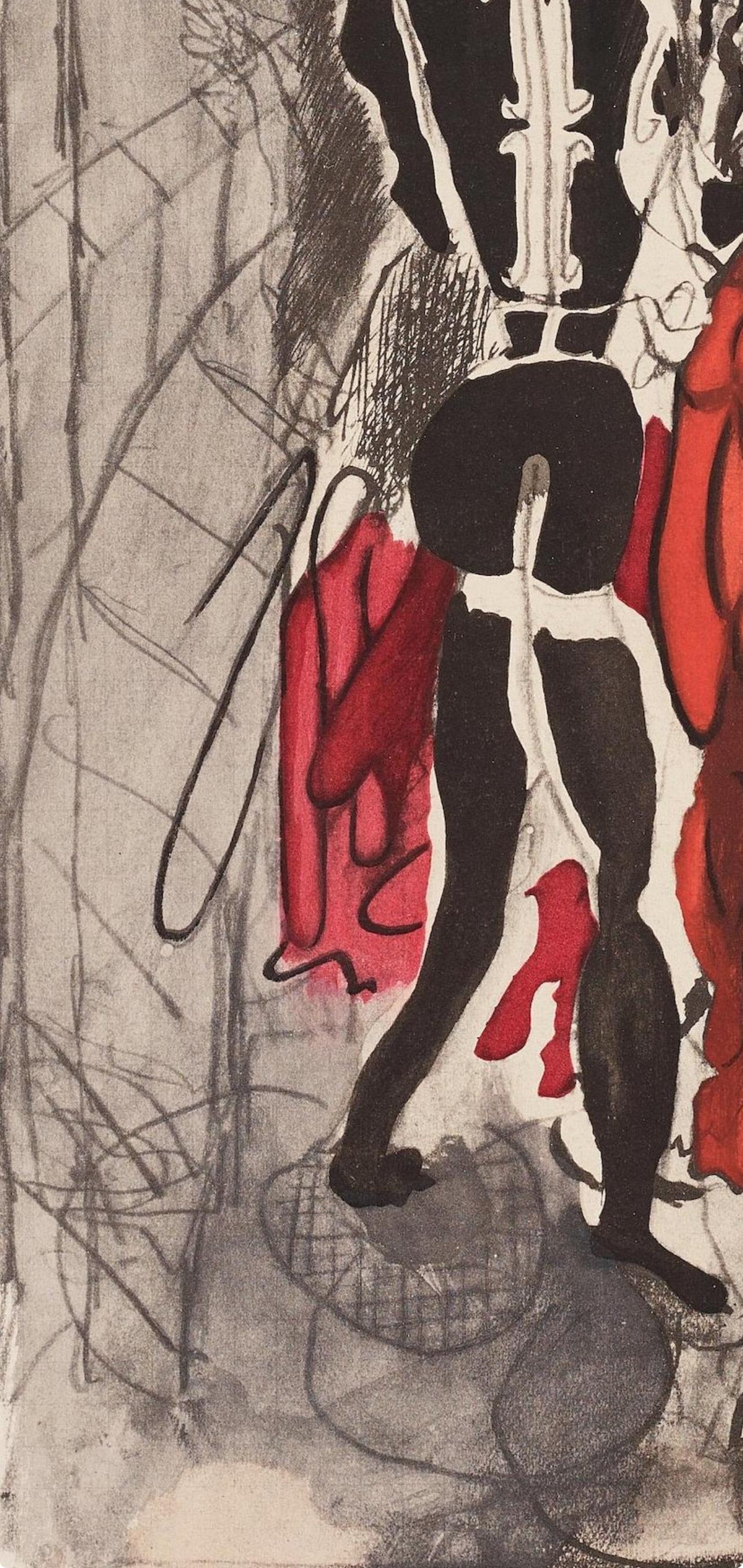 Litografia e stencil su carta vélin a la cuve du moulin richard de bas specialement filigrané pour cette édition paper. Iscrizione: firmata nel piatto e non numerata, come da edizione. Buone condizioni. Note: dal volume Braque Espaces, 13 Dessins,