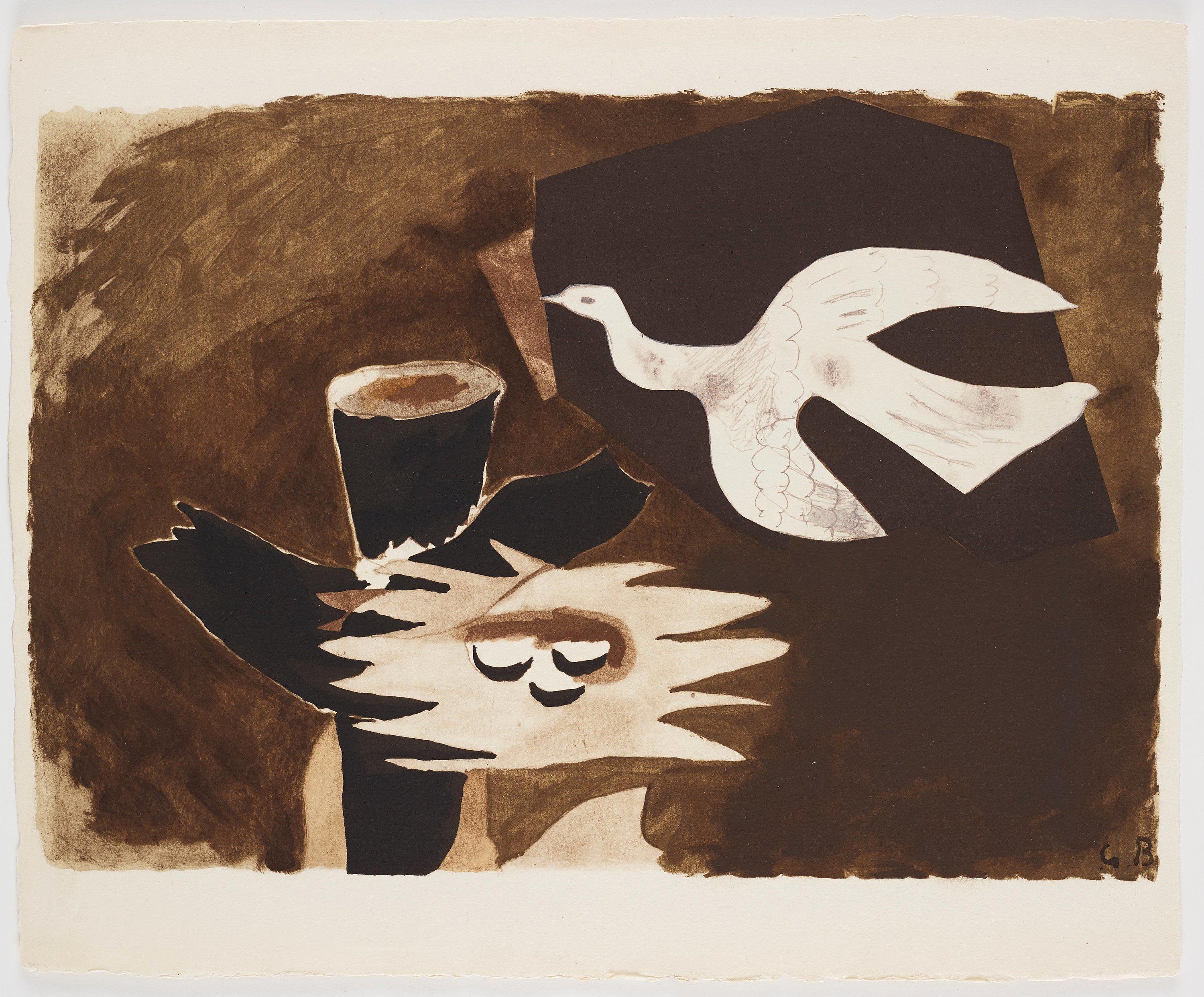 Braque, Composition, Braque Espaces, 13 Dessins, Lavis, Aquarelles  (dopo) in vendita 1