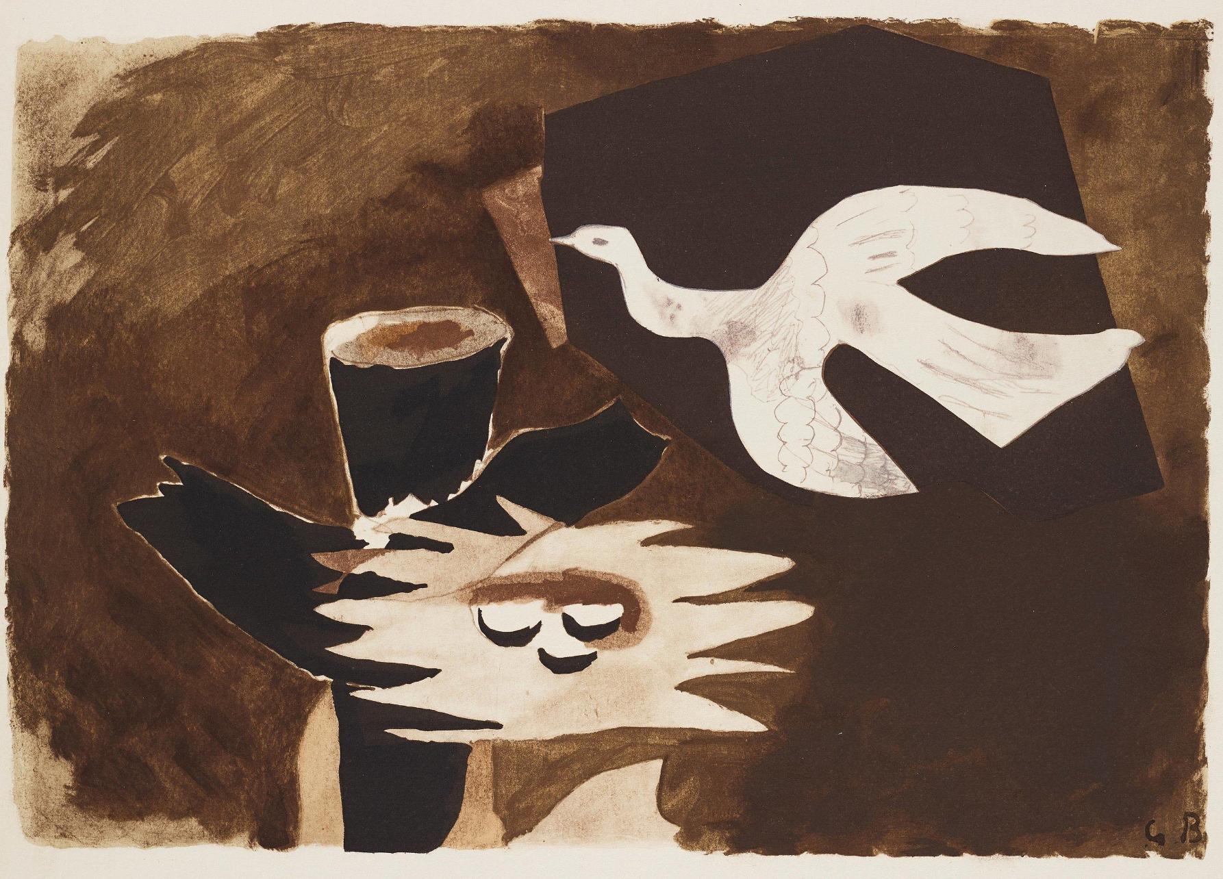 Braque, Composition, Braque Espaces, 13 Dessins, Lavis, Aquarelles  (dopo)
