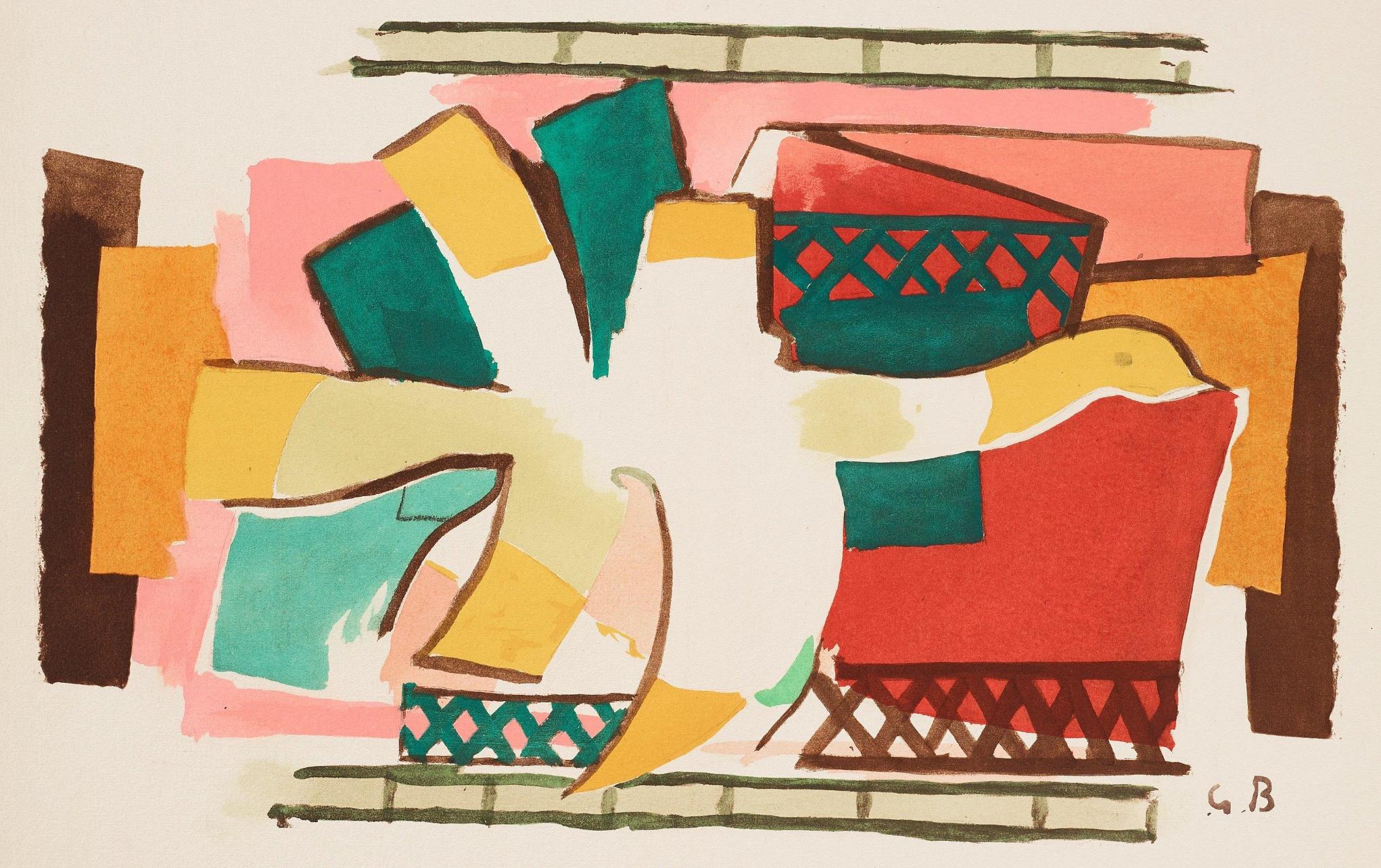 Landscape Print di Georges Braque - Braque, Composizione, Braque Espaces, 13 Dessins, Lavis, Aquarelles  (dopo)