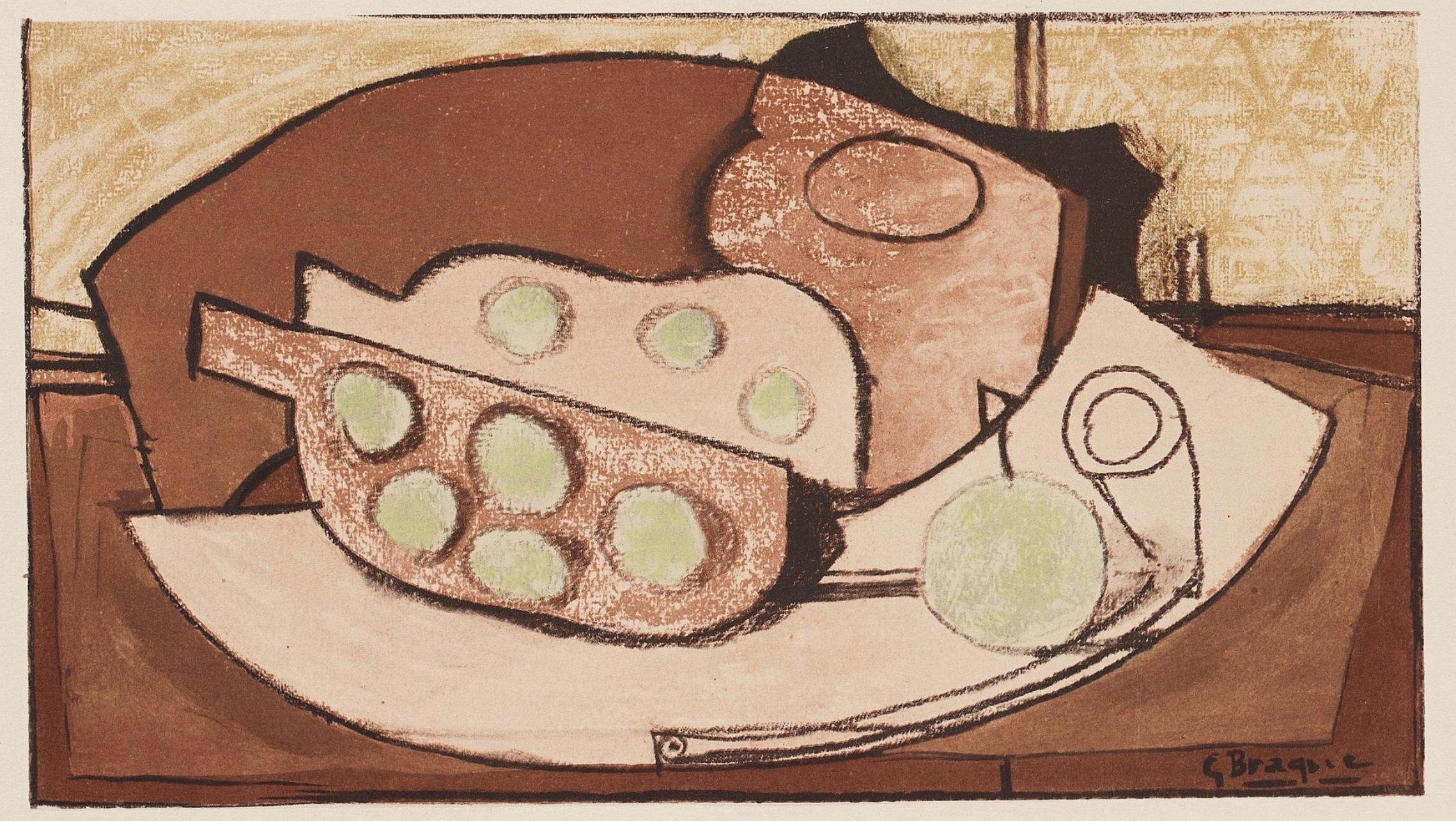 Landscape Print de Georges Braque - Braque, Composición, Braque Espaces, 13 Dessins, Lavis, Aquarelles  (después)