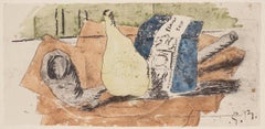 Braque, Composizione, Braque Espaces, 13 Dessins, Lavis, Aquarelles  (dopo)