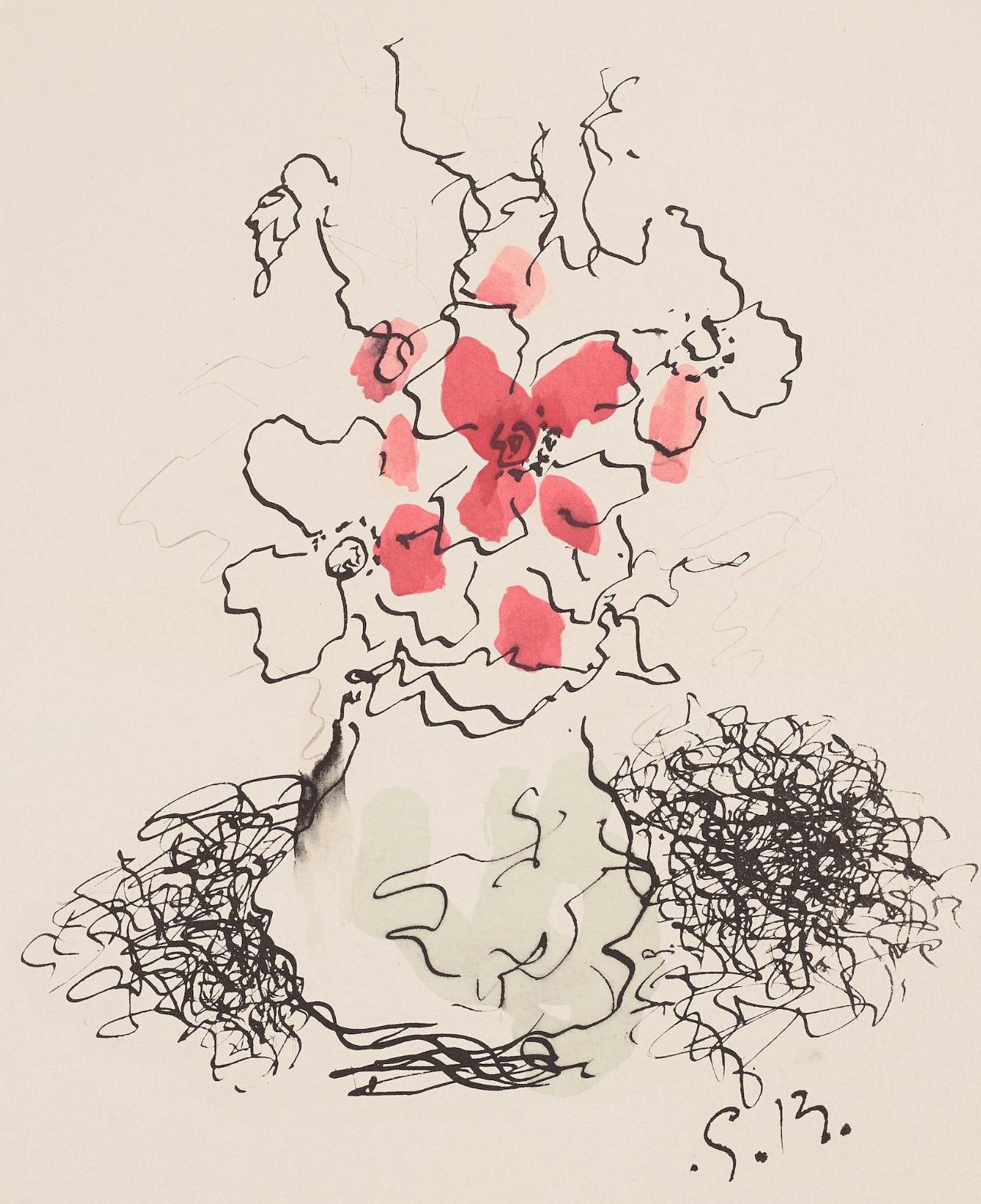 Still-Life Print di Georges Braque - Braque, Composizione, Braque Espaces, 13 Dessins, Lavis, Aquarelles  (dopo)