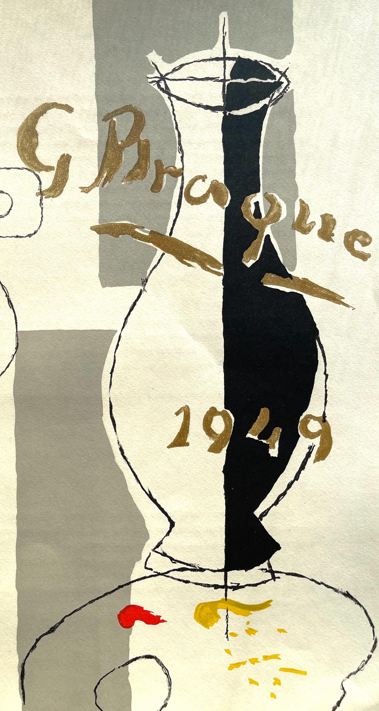 Braque, Komposition, Derrière le miroir (nach) – Print von Georges Braque
