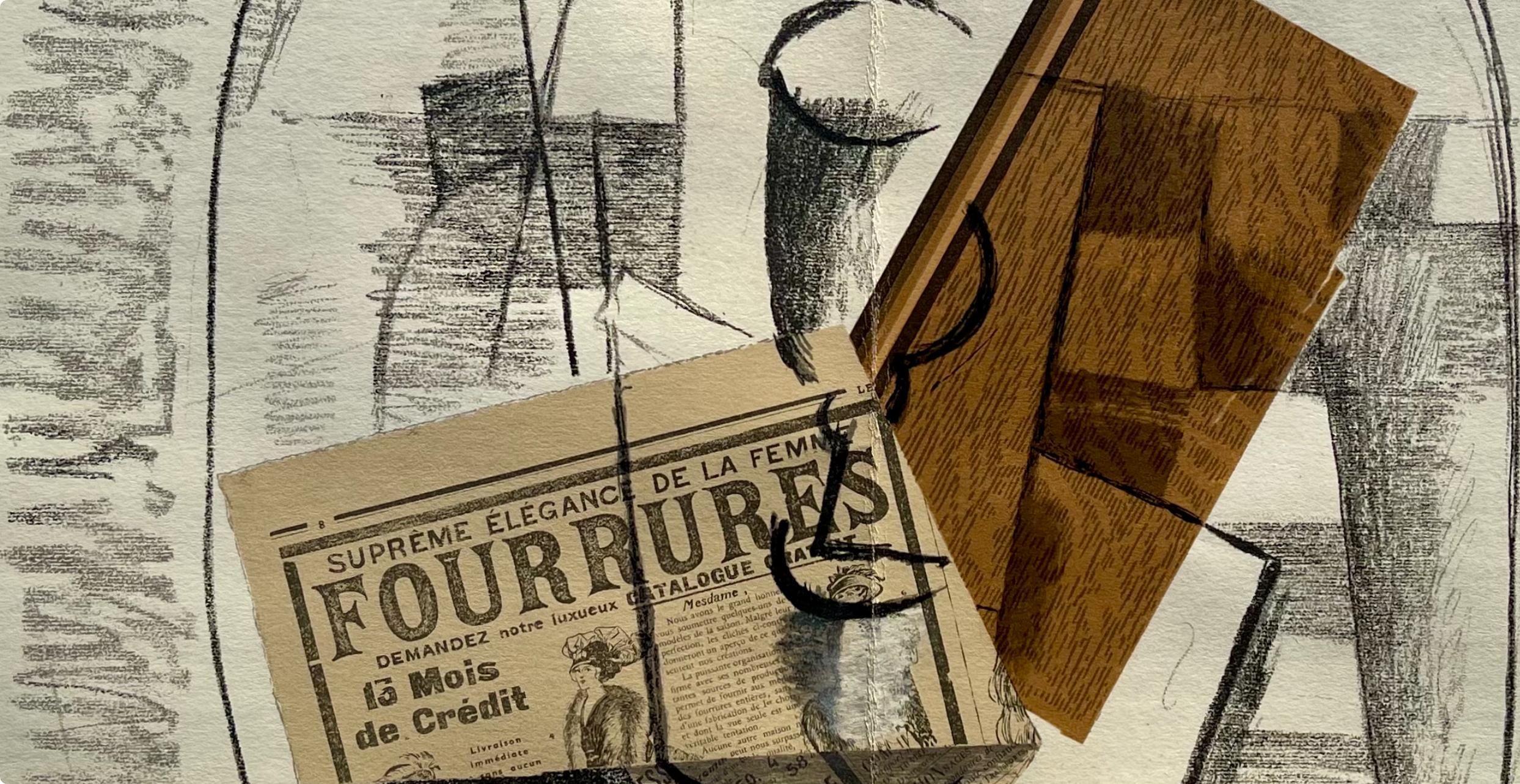 Braque, Komposition, Derrière le miroir (nach) – Print von Georges Braque