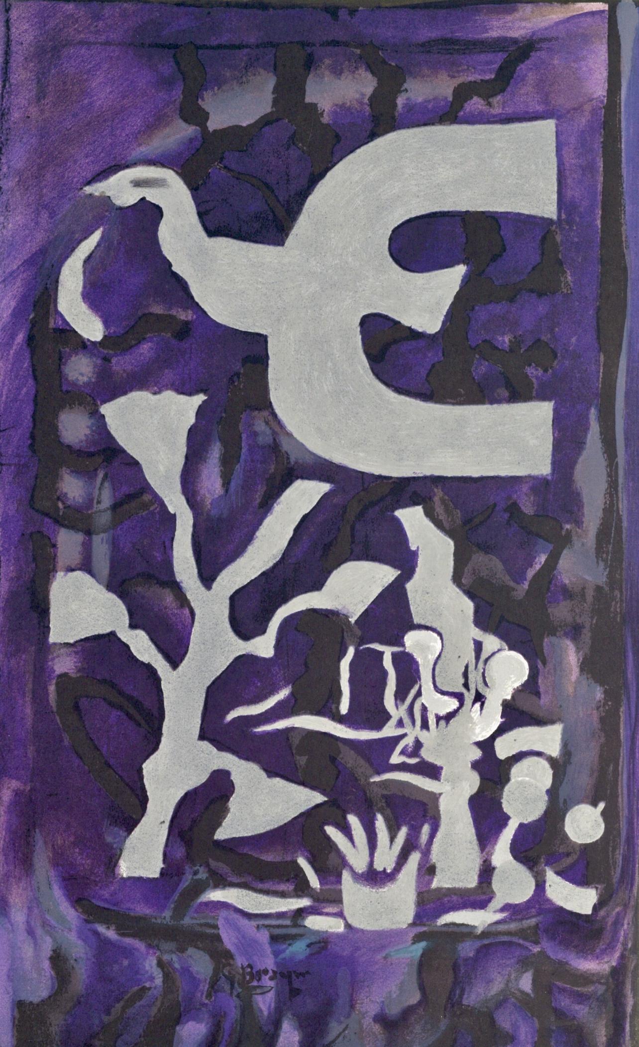 Braque, Composition, Derrière le miroir (after) - Print by Georges Braque