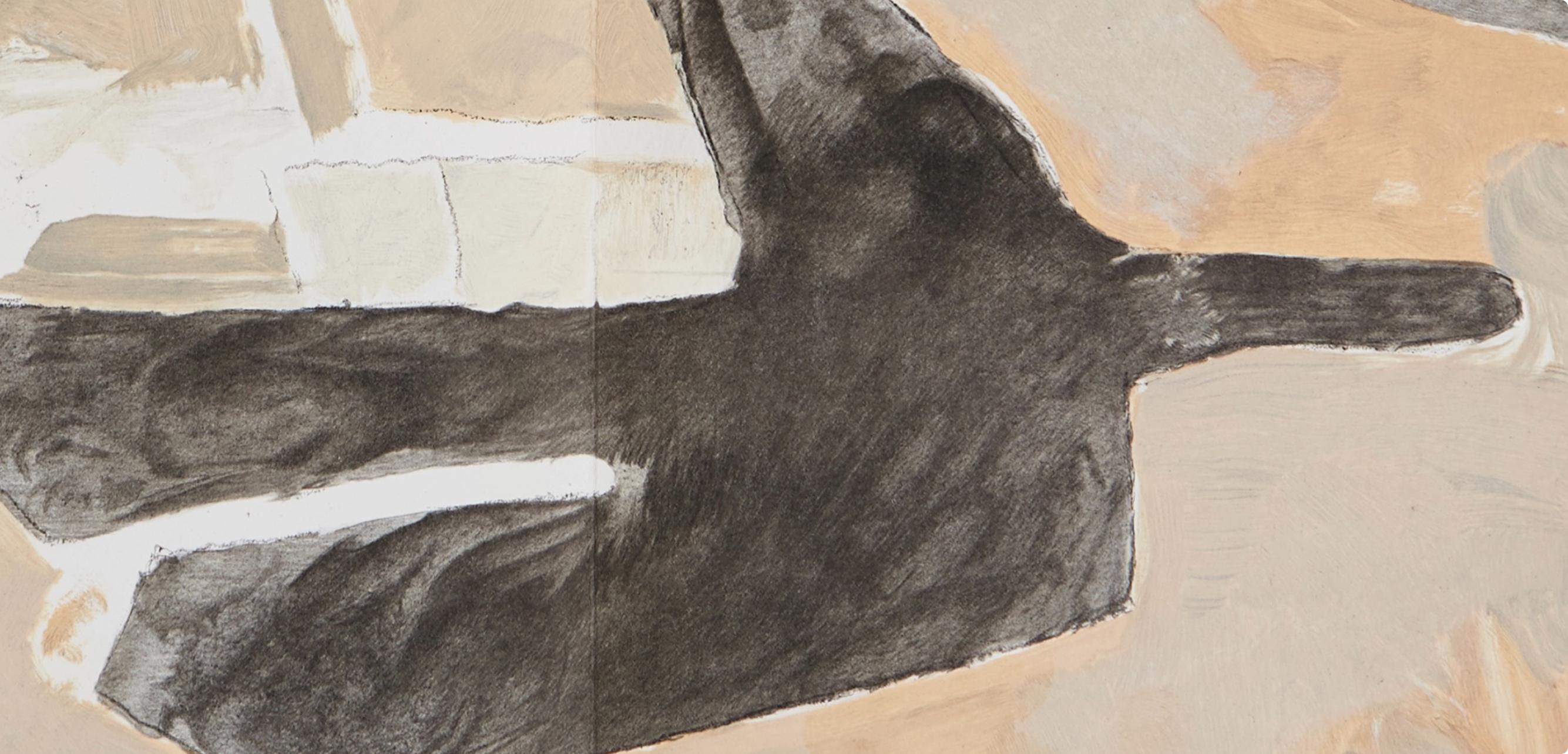 Braque, Composition, Derrière le miroir (d'après) - Print de Georges Braque