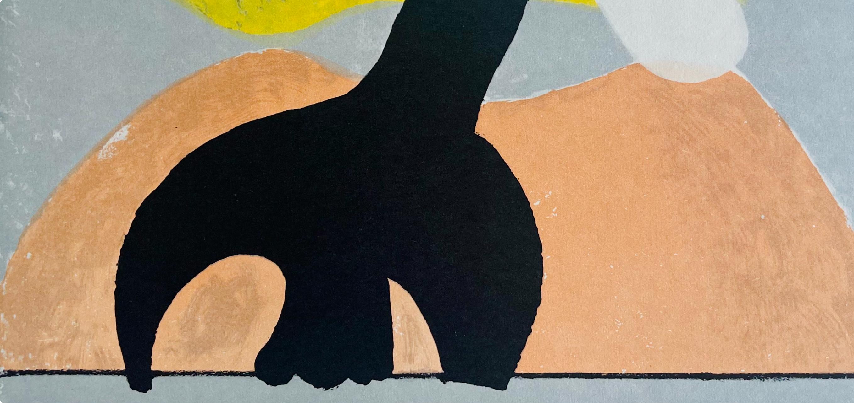 Braque, Composition, Derrière le miroir (d'après) - Moderne Print par Georges Braque