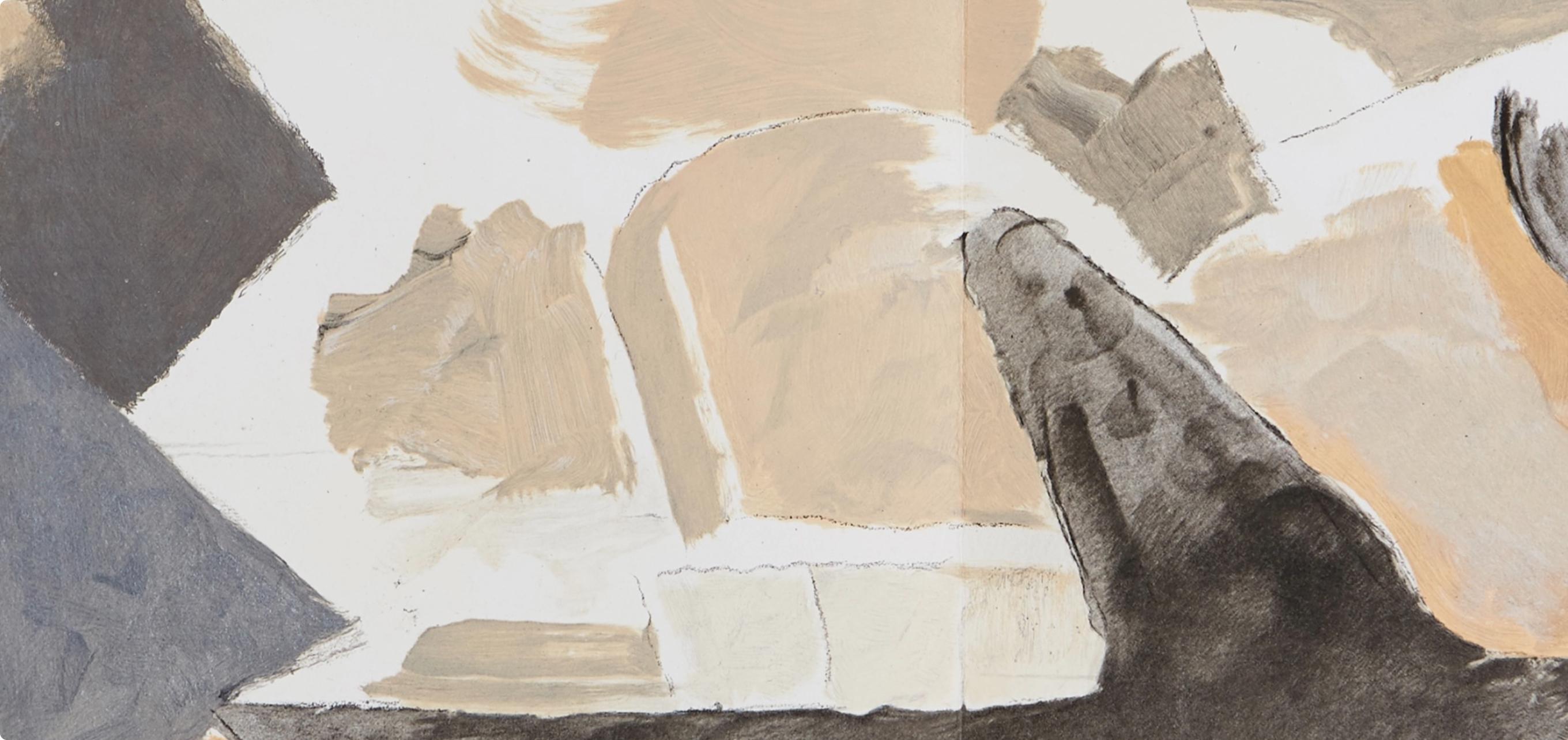 Braque, Composition, Derrière le miroir (d'après) - Moderne Print par Georges Braque