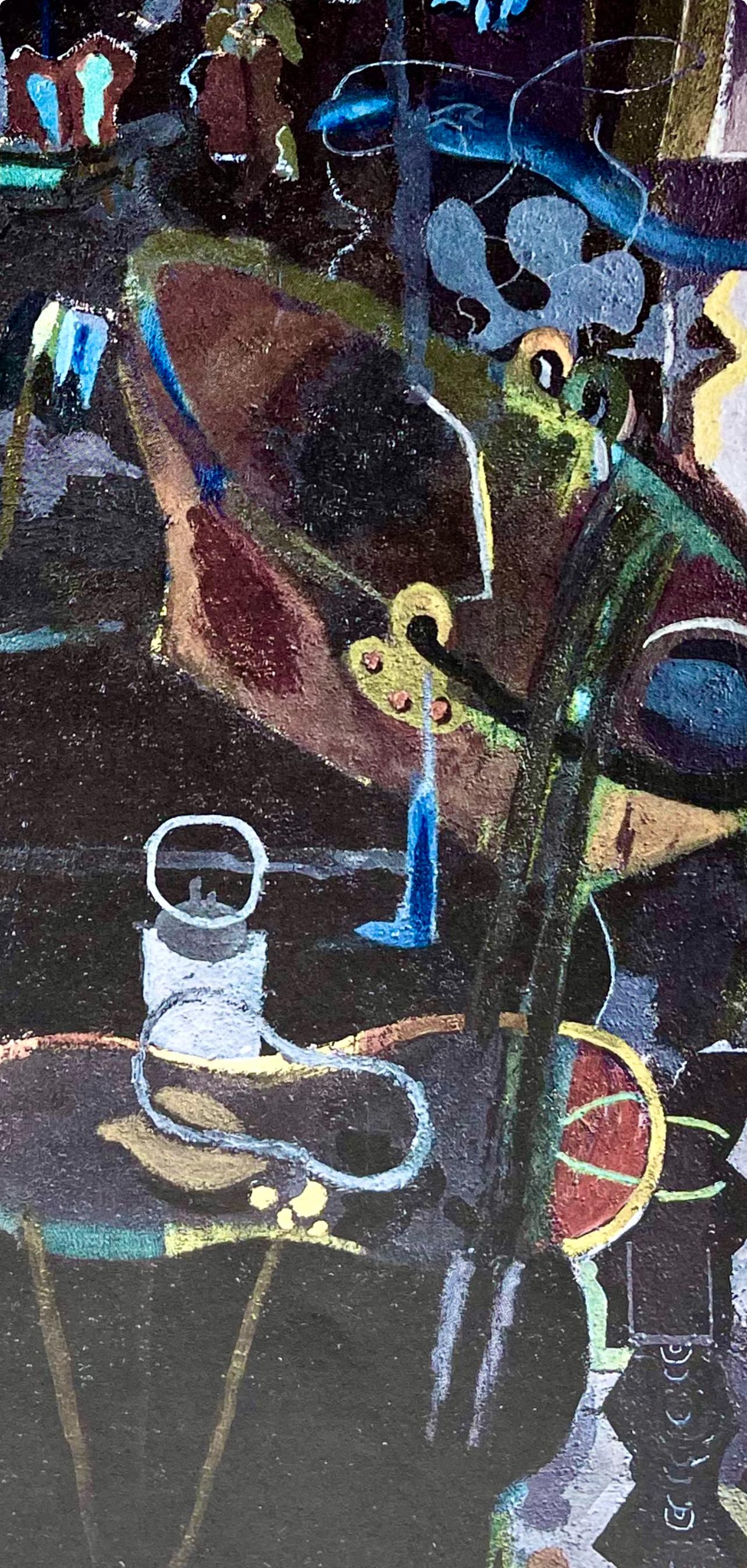 Braque, Composition, Derrière le miroir (d'après) - Moderne Print par Georges Braque
