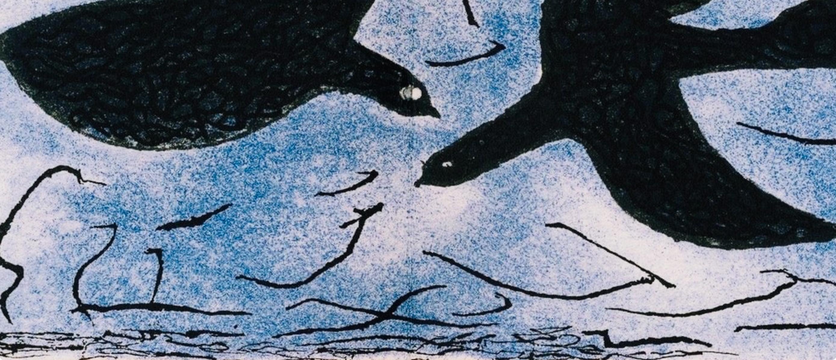 Braque, Composition, Derrière le miroir (after) - Gray Landscape Print by Georges Braque