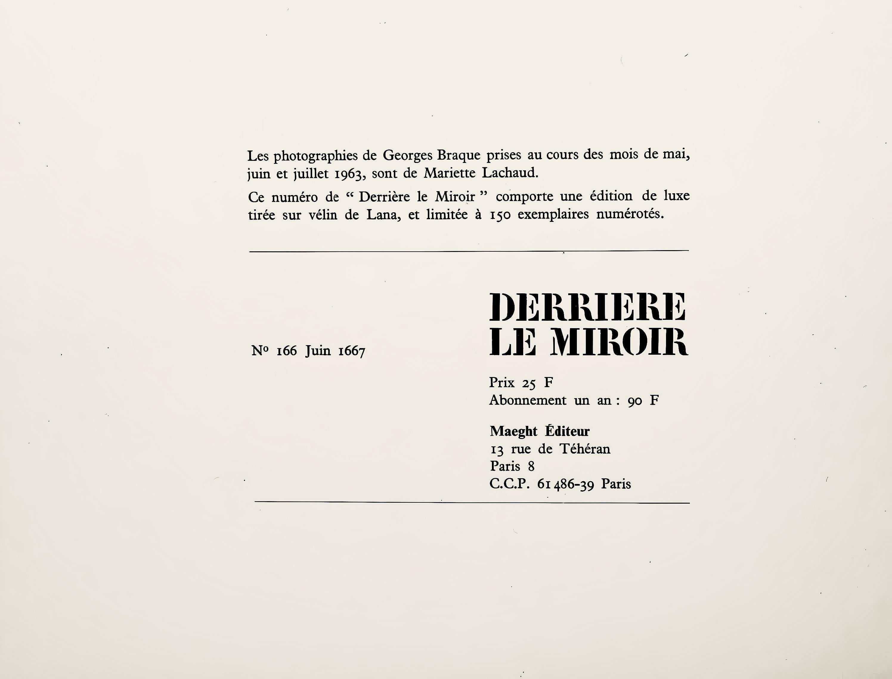 Litografía sobre papel vélin. Inscripción: Sin firmar y sin numerar, tal como se emitió. Buen estado. Notas: De Derrière le miroir, nº 166, 1967. Publicado por Aimé Maeght, Éditeur, París; impreso por Éditions Pierre à Feu, Galerie Maeght, París.