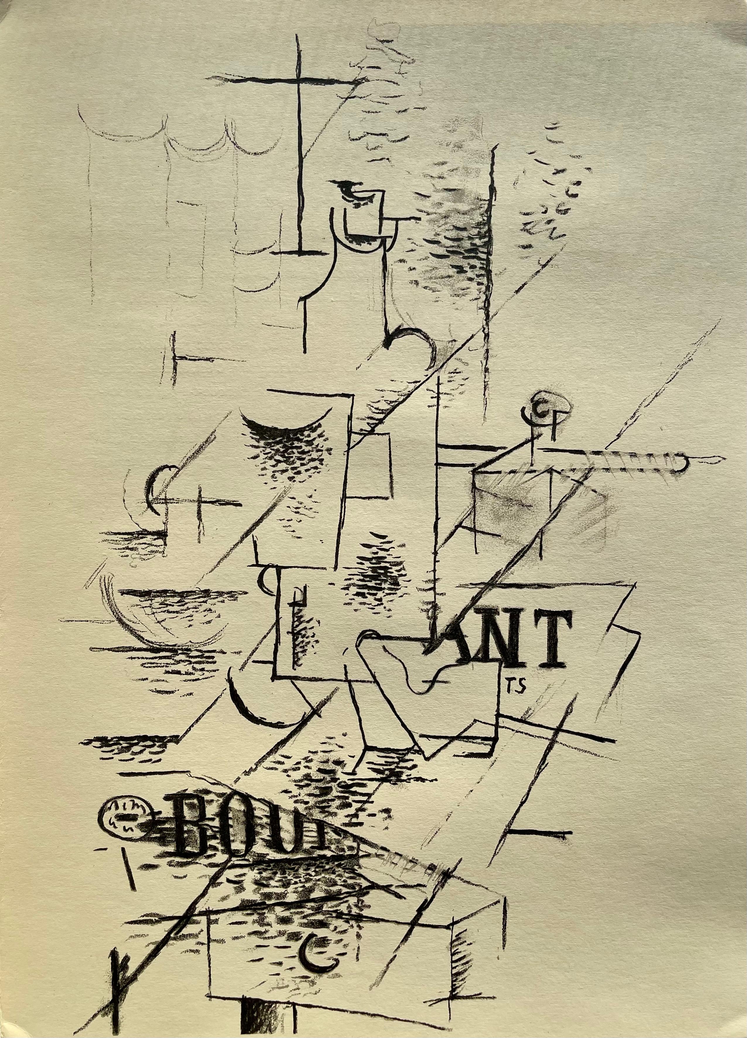 Georges Braque Abstract Print – Braque, Komposition, Derrière le miroir (nach)