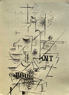 Braque, Composition, Derrière le miroir (d'après)