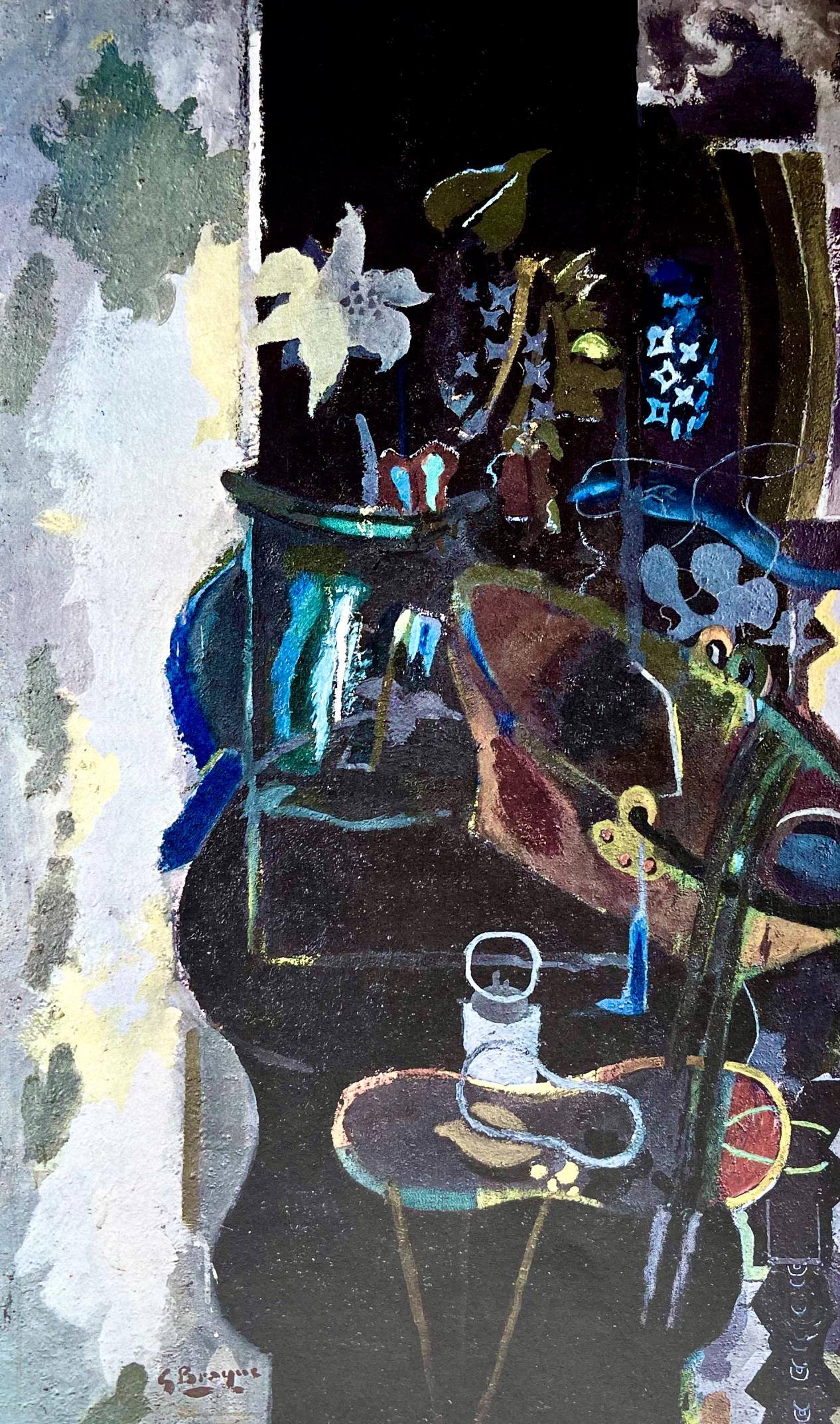 Landscape Print Georges Braque - Braque, Composition, Derrière le miroir (d'après)