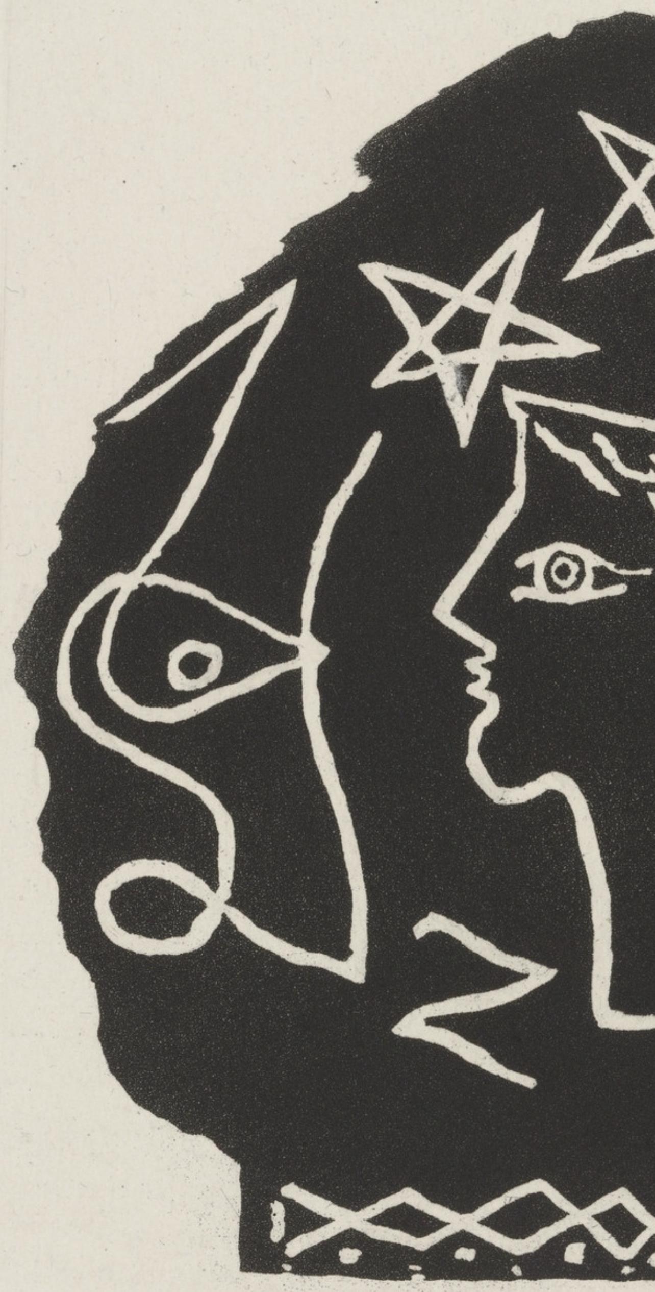 Braque, Composition, Du cubisme (after) - Beige Figurative Print by Georges Braque