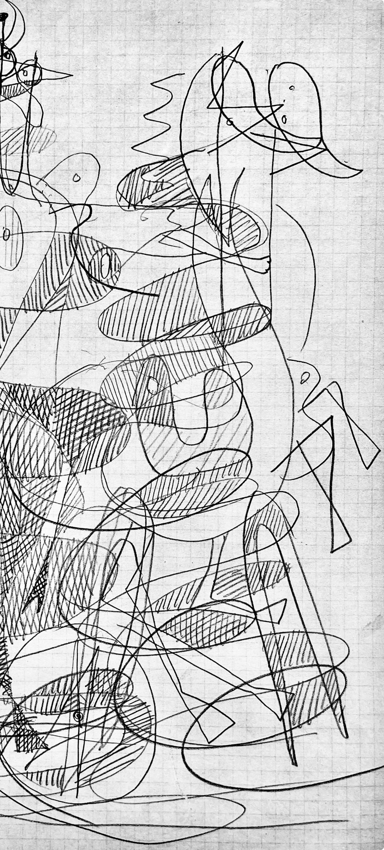 Braque, Composition, Hésiode, Théogonie, Derrière le miroir (after) - Cubisme Print par Georges Braque