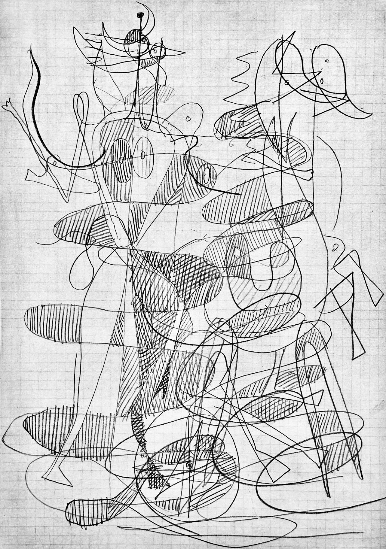Figurative Print Georges Braque - Braque, Composition, Hésiode, Théogonie, Derrière le miroir (after)