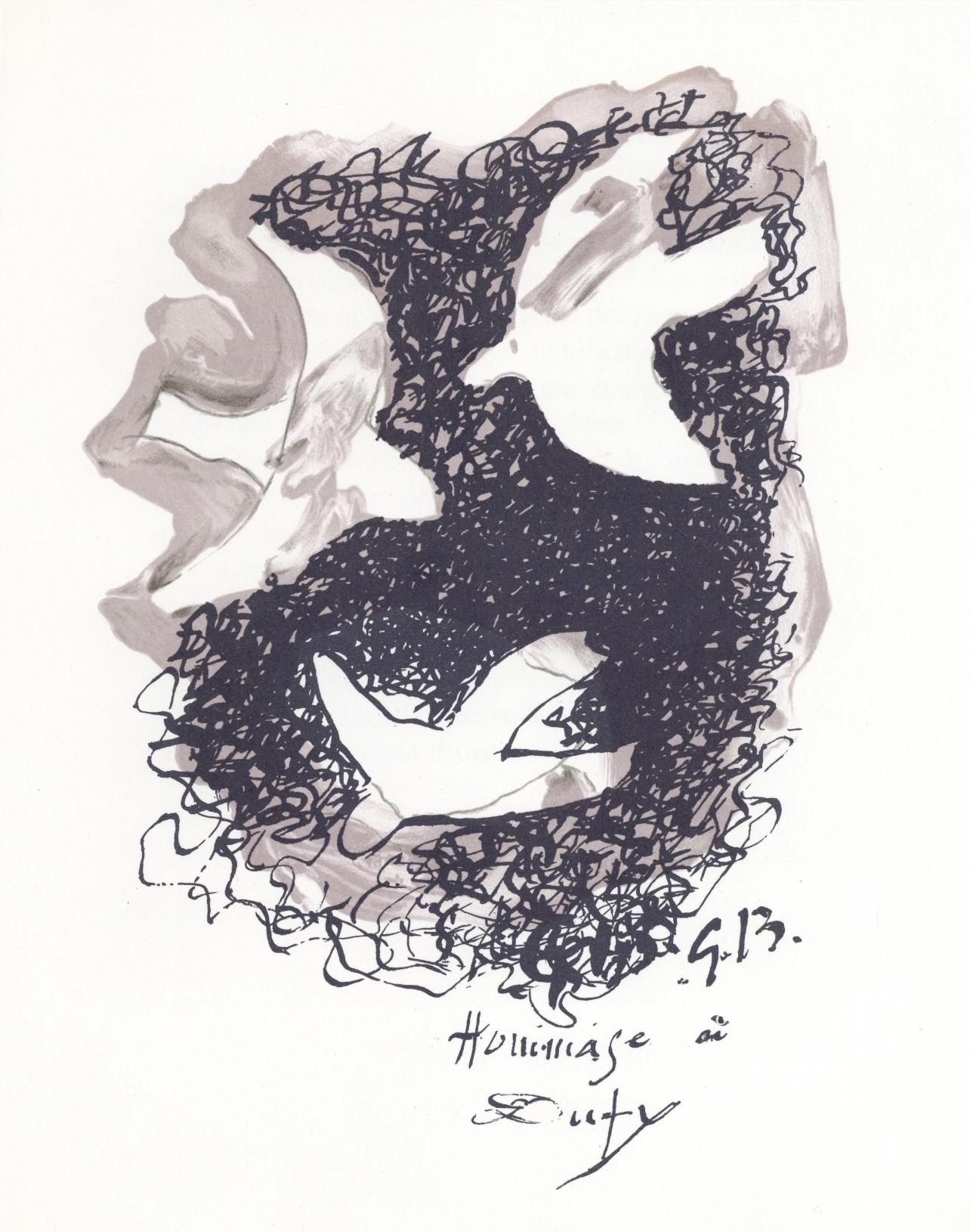 Landscape Print de Georges Braque - Braque, Composición, Lettre à mon peintre Raoul Dufy (after)