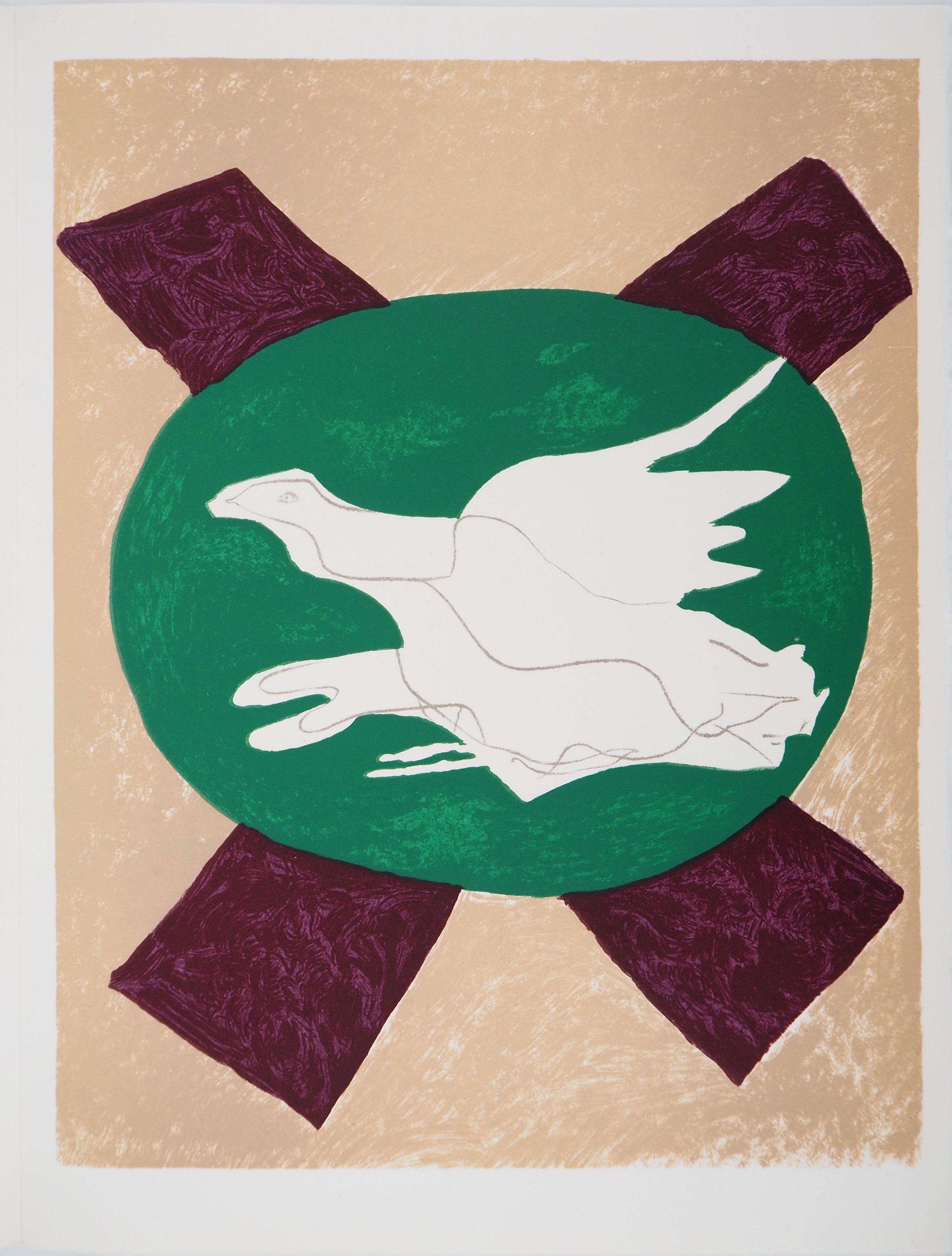 Braque, Composition, San Lazzaro et ses Amis, XXe Siècle (d'après) - Beige Abstract Print par Georges Braque