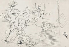Braque, Composición (Vallier 23), Hesiode, Théogonie, Derrière le miroir (después)
