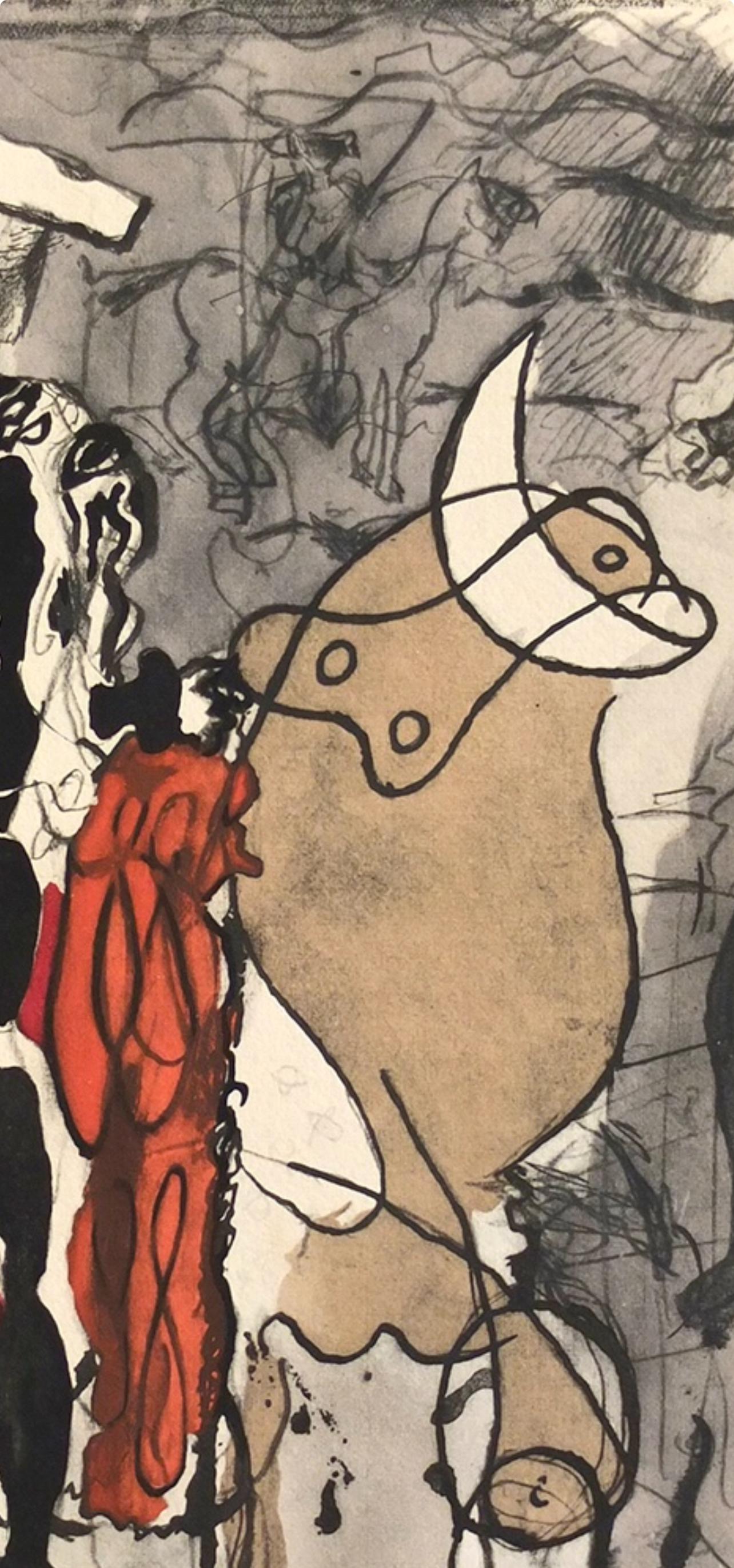 Litografía sobre papel vélin du Marais. Inscripción: Sin firmar y sin numerar, tal como se emitió. Buen estado. Notas: Del volumen Los cuadernos íntimos de G. Braque, Verve: Revue Artistique et Littéraire, Vol. VIII, N° 31-32, 1955. Publicado por