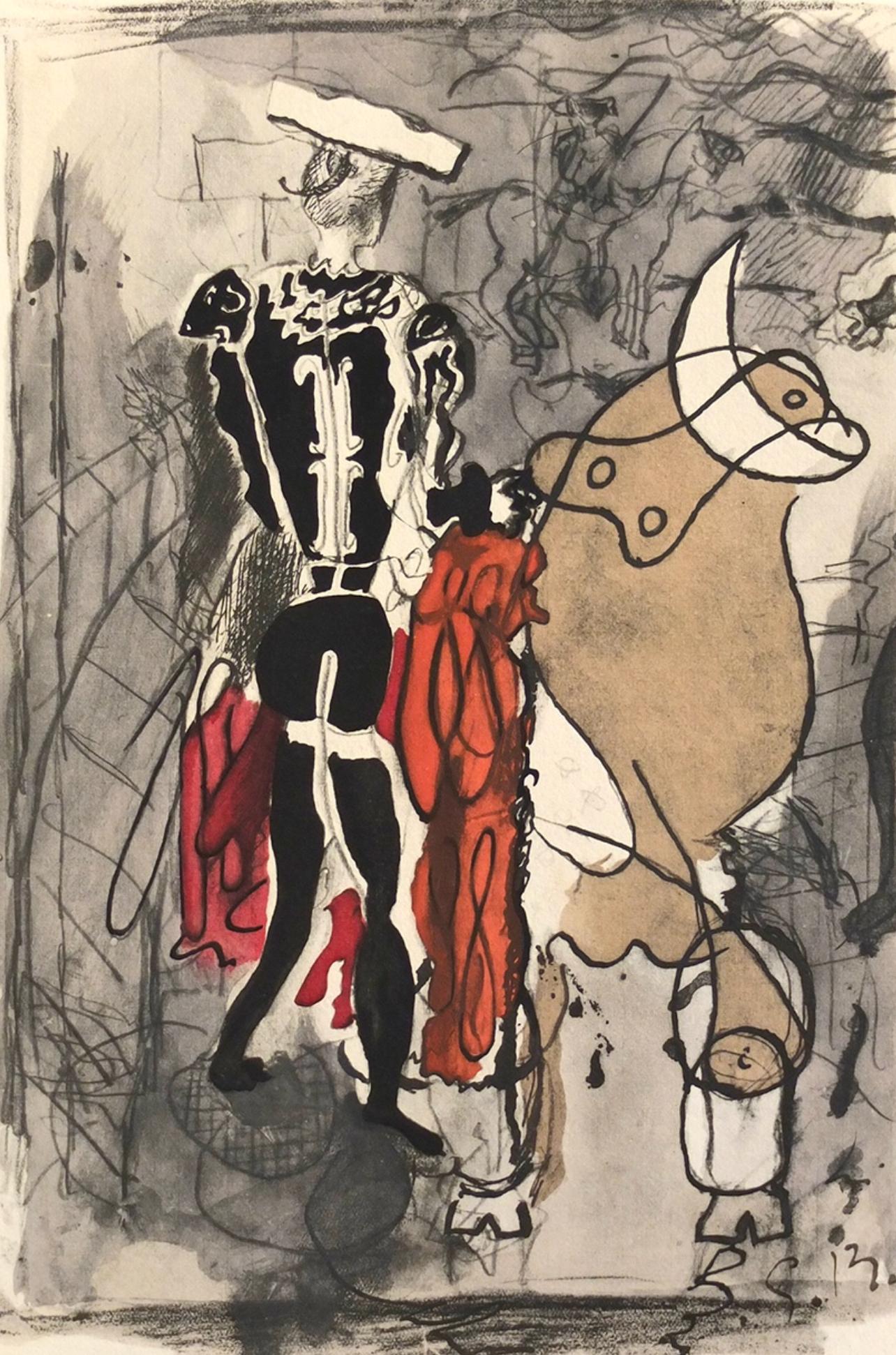 Landscape Print de Georges Braque - Braque, Composición, Verve: Revue Artistique et Littéraire (después de)