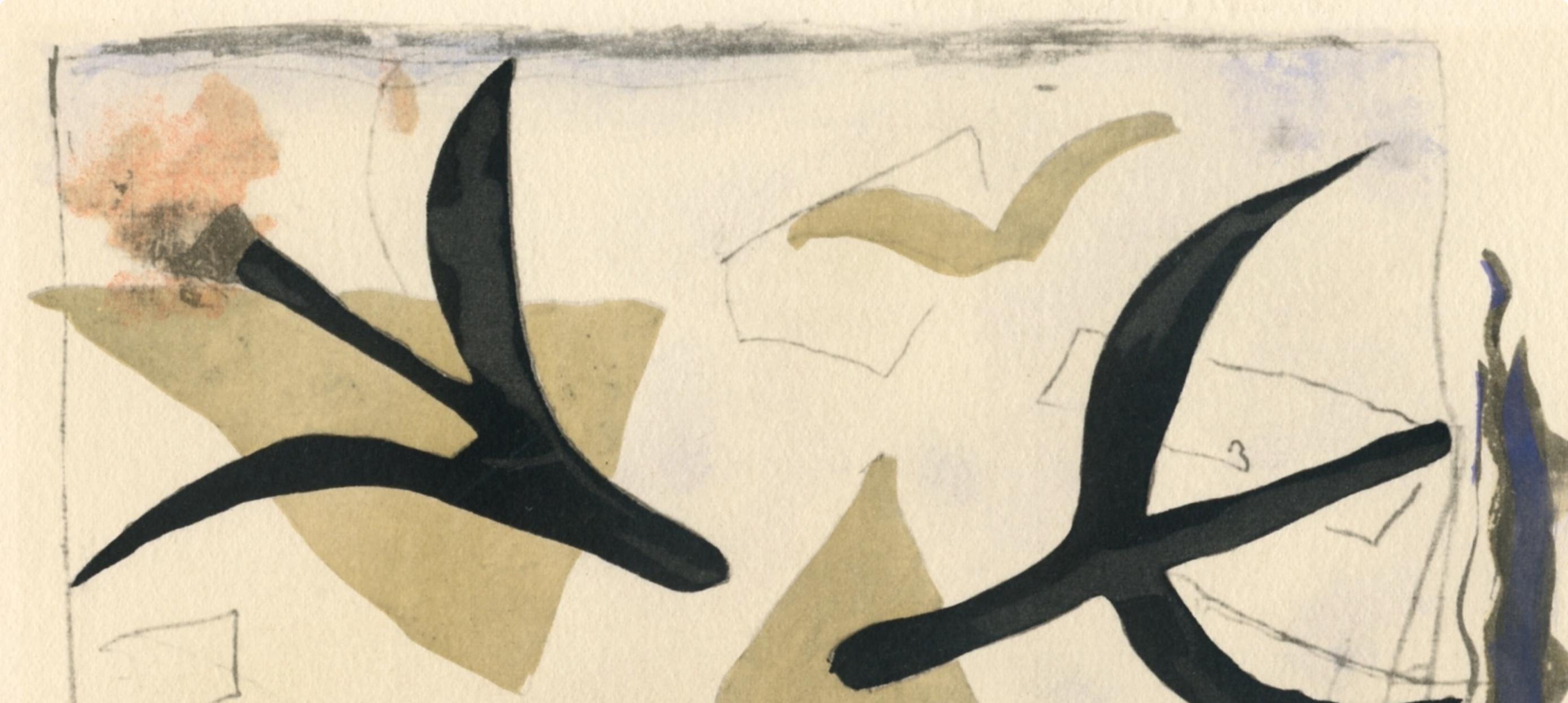 Braque, Étude (oiseaux), Georges Braque, Le Solitaire, XXe siècle (after) For Sale 2