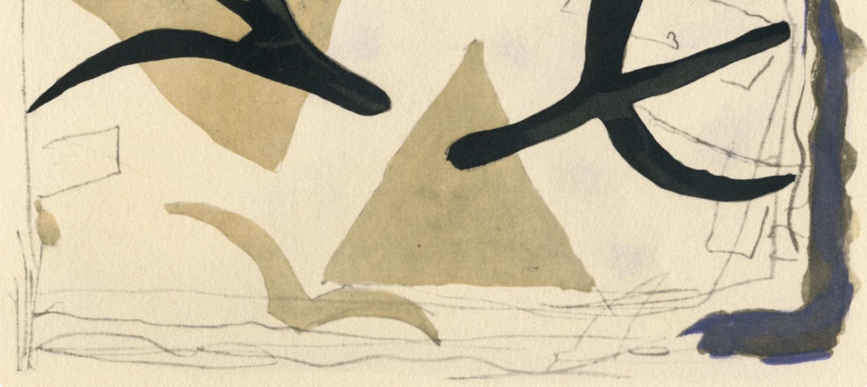 Braque, Étude (oiseaux), Georges Braque, Le Solitaire, XXe siècle (after) For Sale 3
