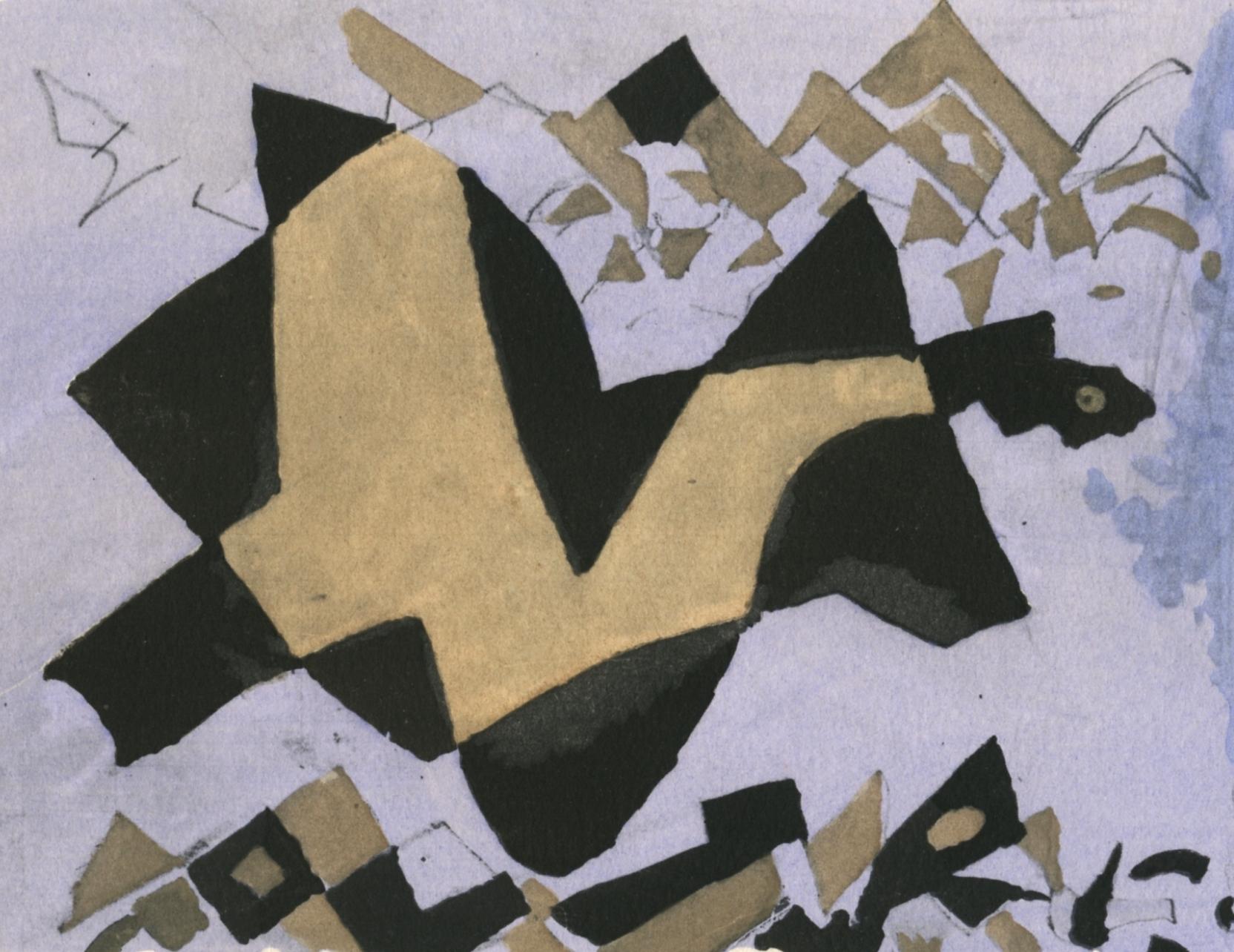Braque, Étude pour un oiseau, Georges Braque, Le Solitaire, XXe siècle (after) For Sale 1