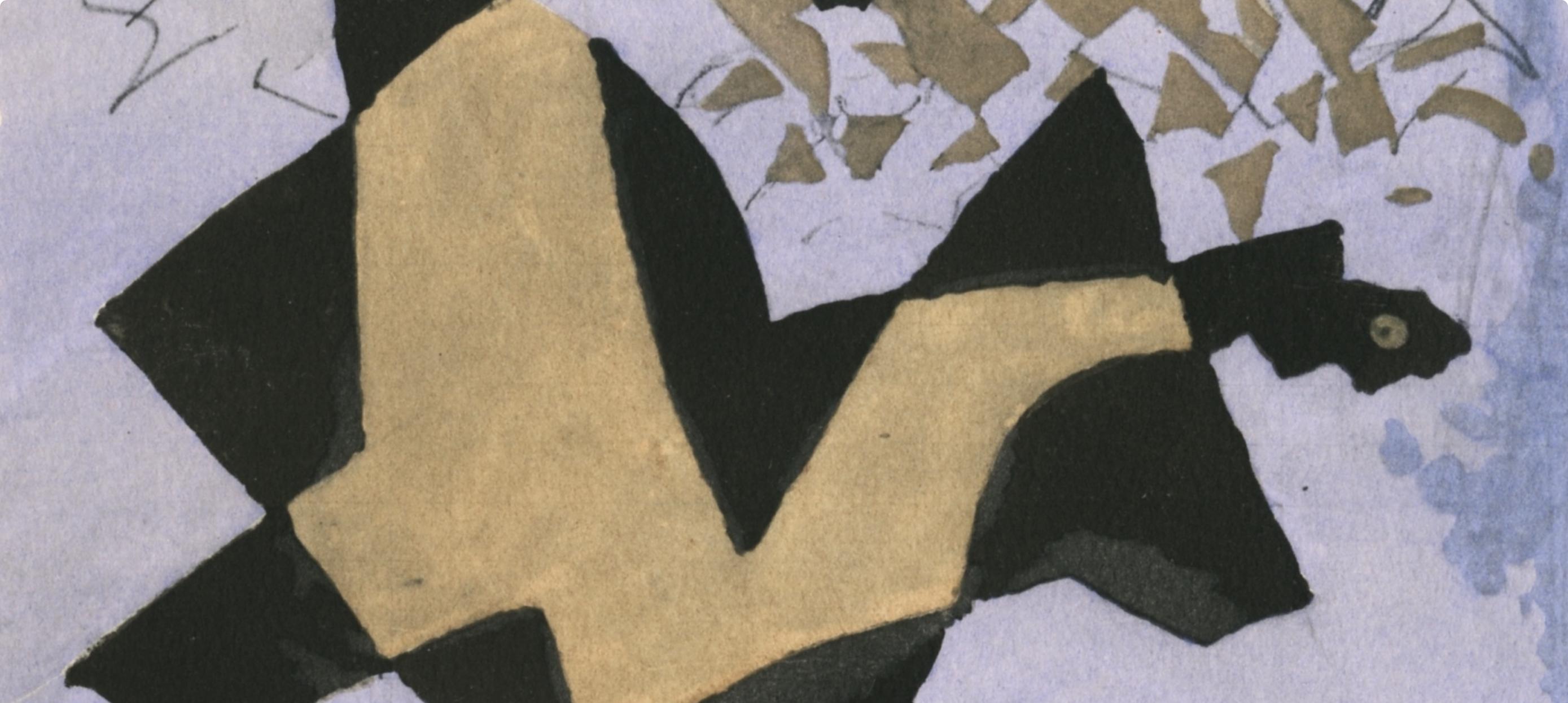 Braque, Étude pour un oiseau, Georges Braque, Le Solitaire, XXe siècle (after) For Sale 2