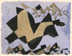Vintage Braque, Étude pour un oiseau, Georges Braque, Le Solitaire, XXe siècle (after)