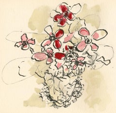 Vintage Braque, Fleurs rouges, Georges Braque, Le Solitaire, XXe siècle (after)