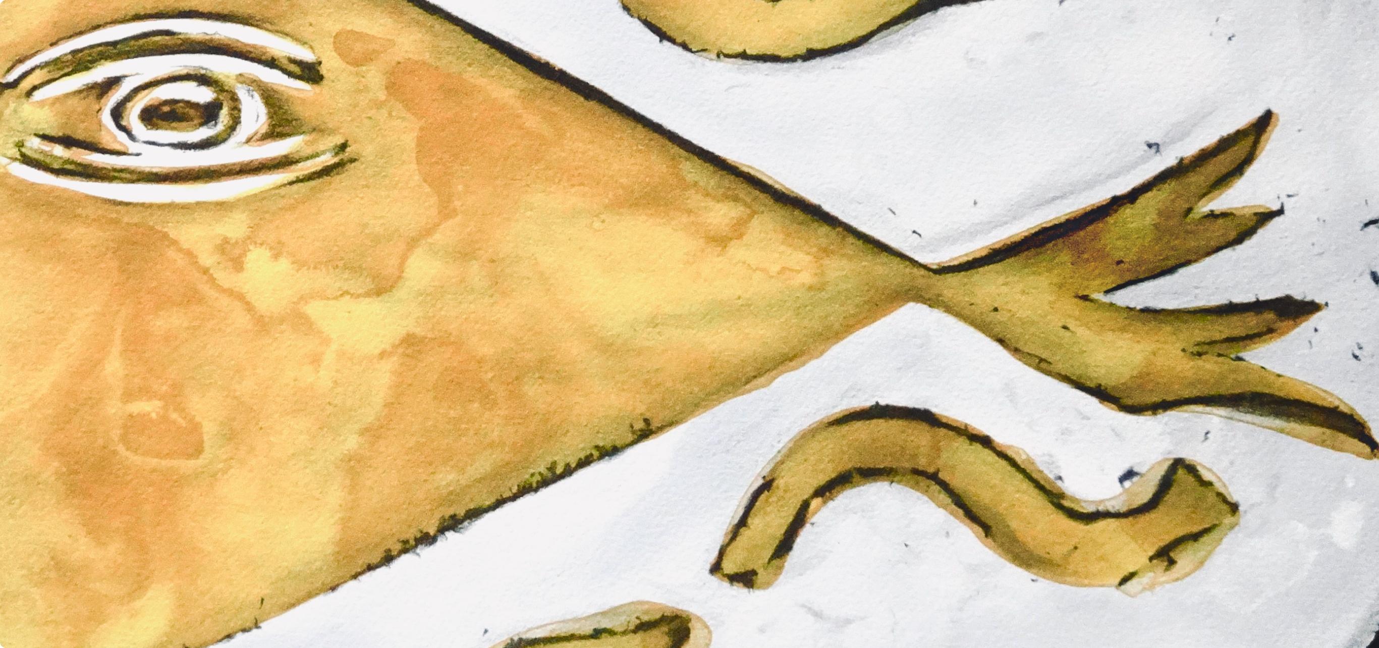 Braque, Héra, Œdipe roi de Sophocle (d'après) - Beige Figurative Print par Georges Braque