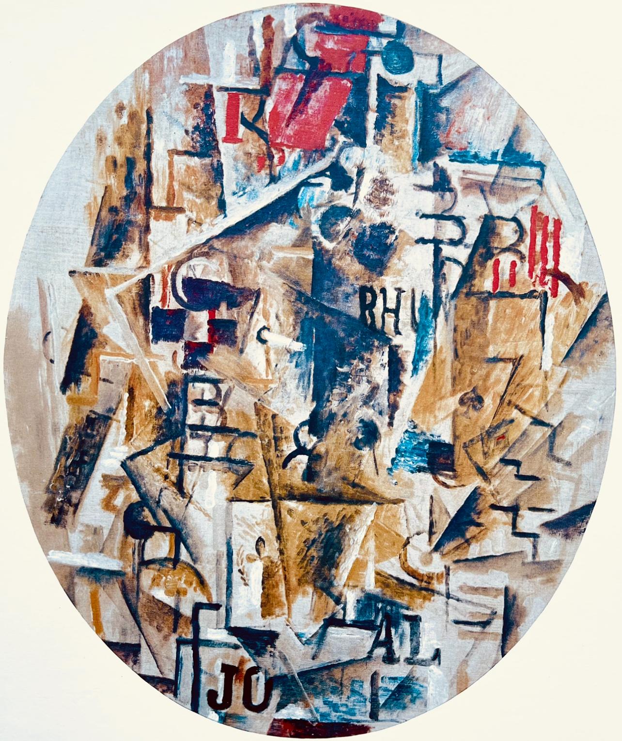 Georges Braque Abstract Print - Braque, La bouteille de rhum, Derrière le miroir (after)