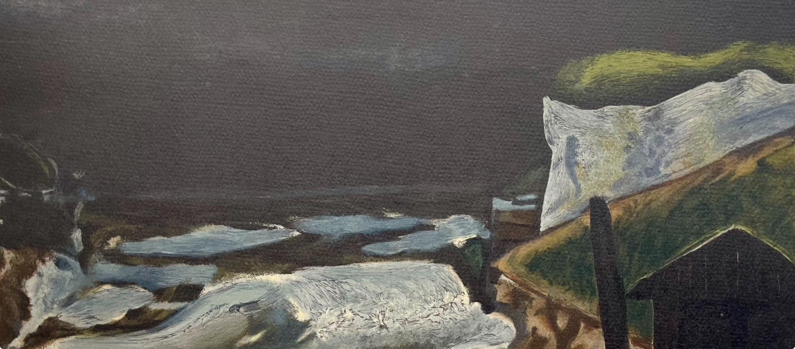 Braque, La vague, Varengeville (dopo) - Print Cubismo di Georges Braque