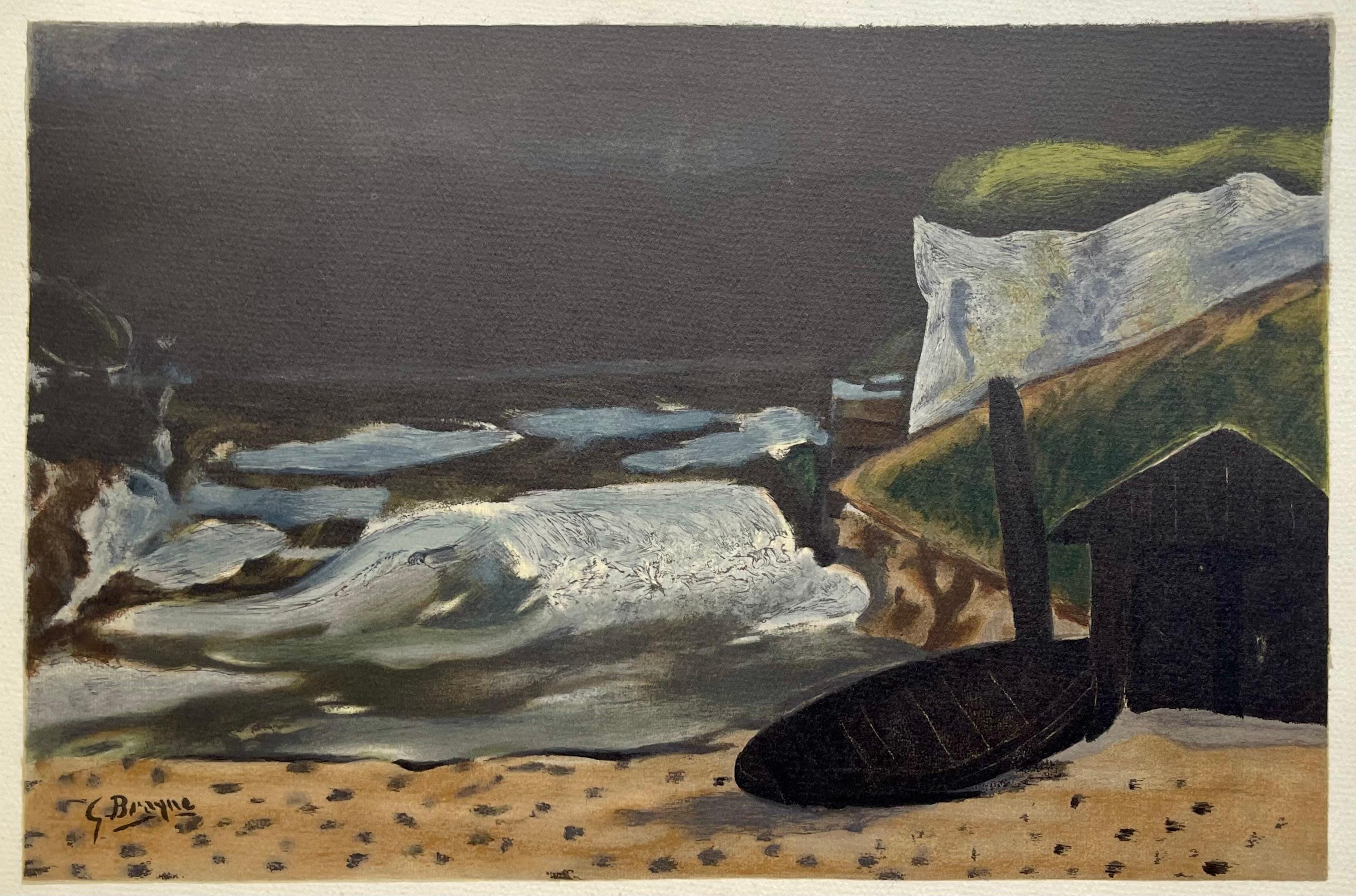 Lithograph on vélin paper, hinged on archival support sheet, as issued. Paper Size: 13 x 16 inches, overall; 9.375 x 13.75 inches, image size. Inscription: Signed in the plate and unnumbered, as issued. Notes: From the folio, Varengeville, 1968.