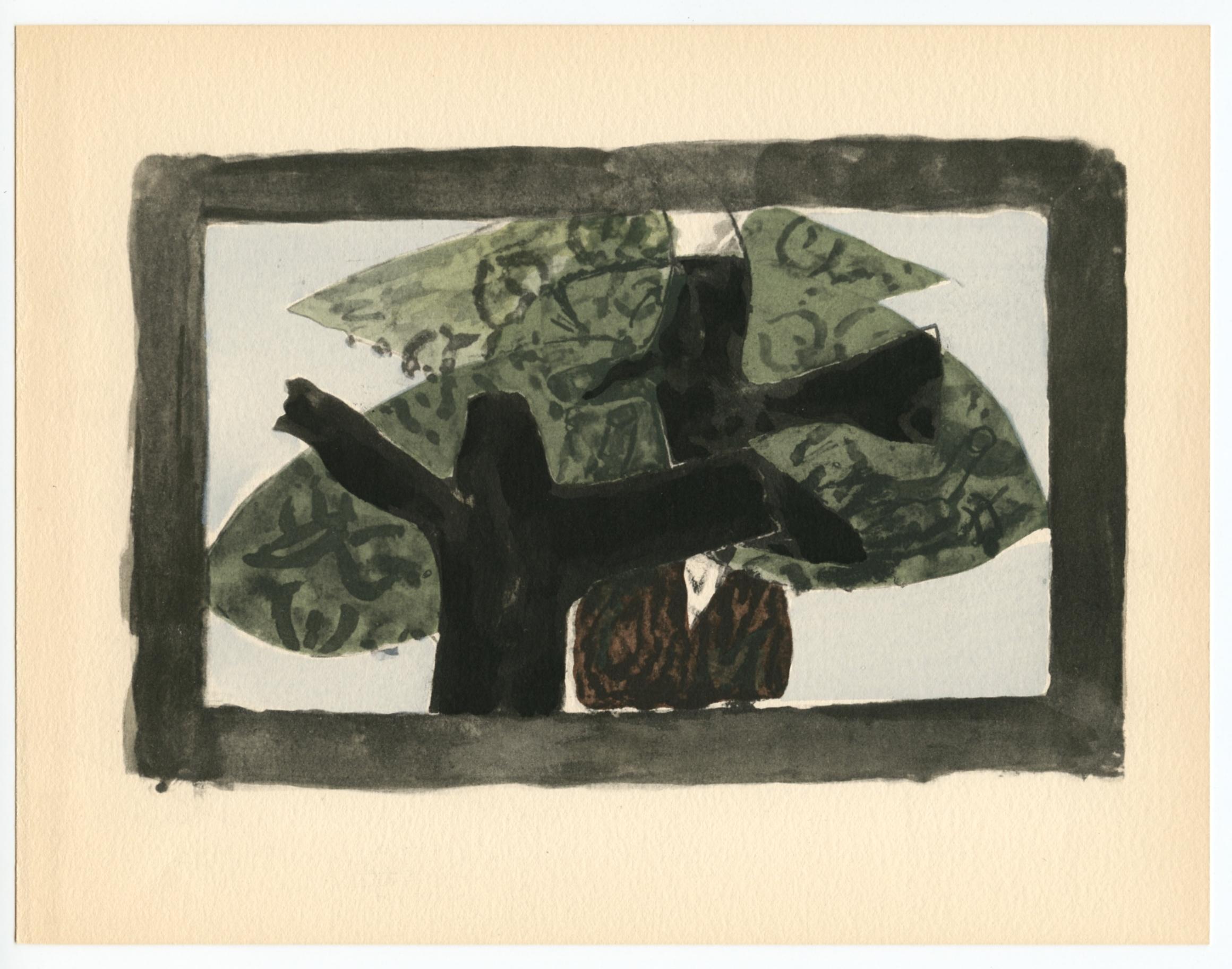 Braque, L'arbre, Georges Braque, Le Solitaire, XXe siècle (after) For Sale 4
