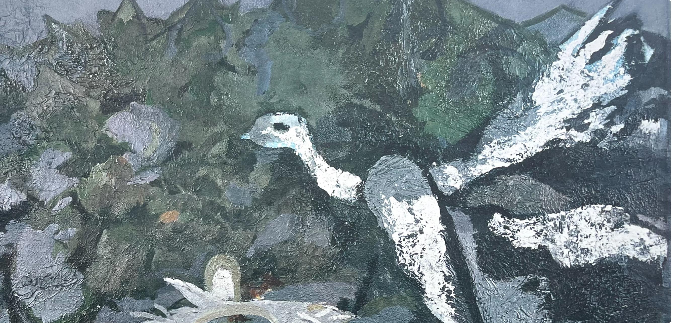 Braque, Le nid dans le feuillage, Derrière le miroir (après) - Print de Georges Braque