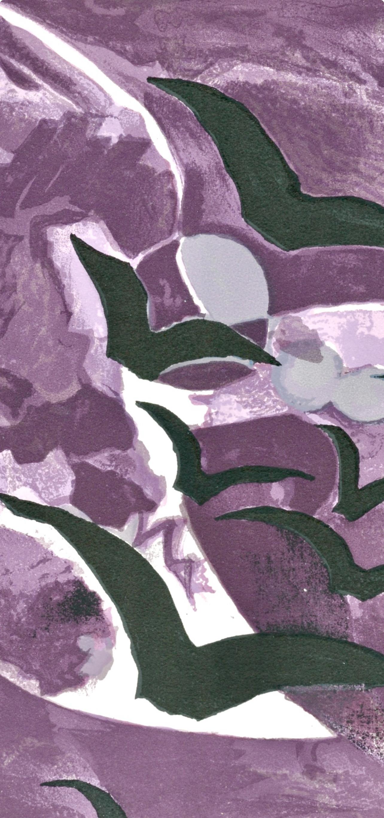 Braque, Les oiseaux de nuit, Drucke aus der Mourlot-presse (nach) (Kubismus), Print, von Georges Braque