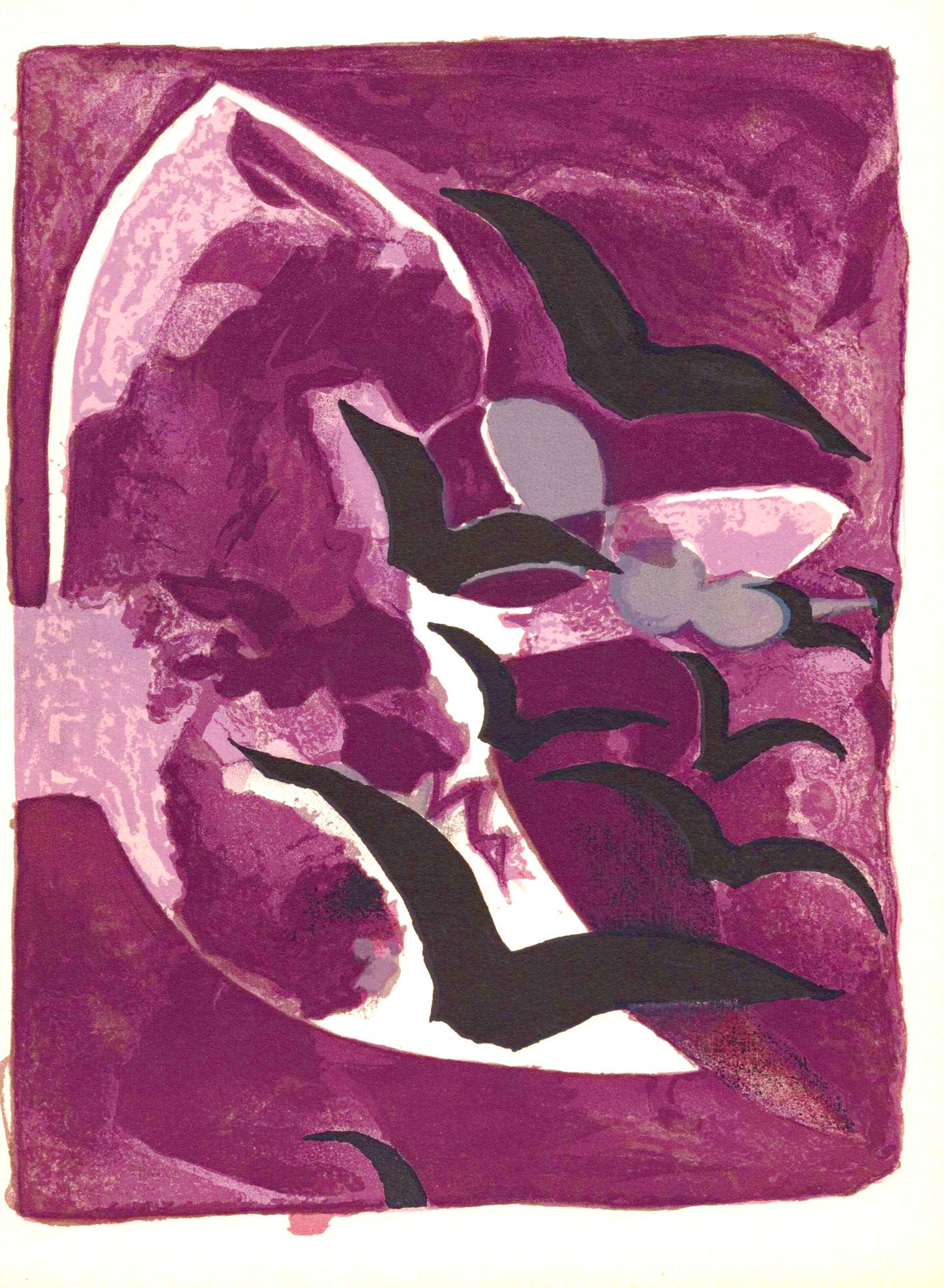 Georges Braque Landscape Print - Braque, Les oiseaux de nuit, Prints from the Mourlot Press (after)