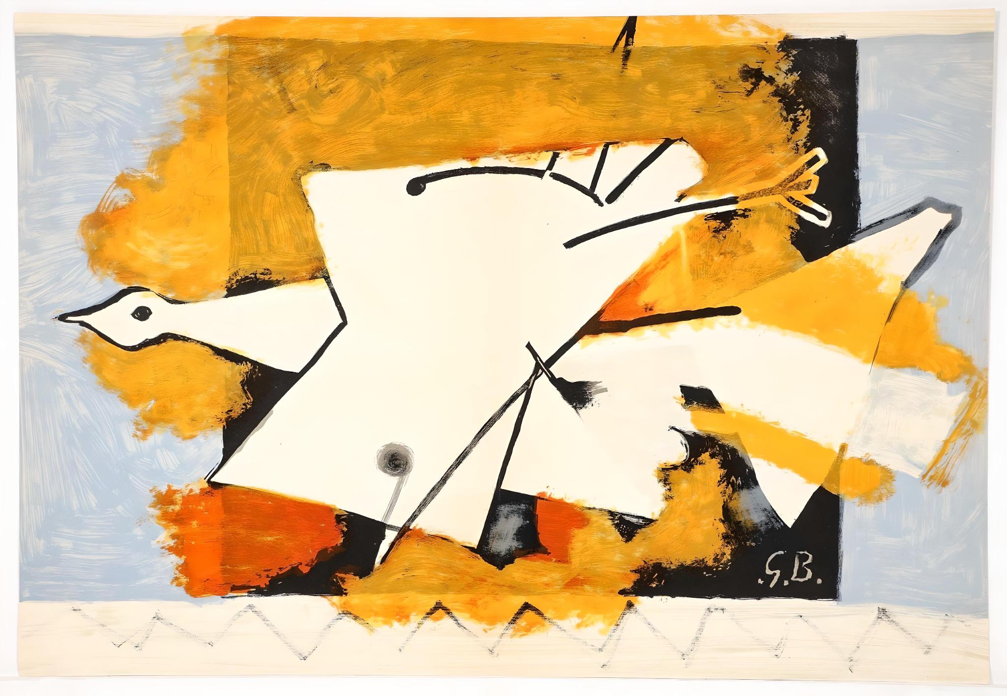Lithograph on vélin paper. Inscription: Unsigned and unnumbered, as issued. Good condition, with centerfold, as issued. Notes: From Derrière le miroir, N° 115, 1959. Published by Aimé Maeght, Éditeur, Paris; printed by Éditions Pierre à Feu, Galerie