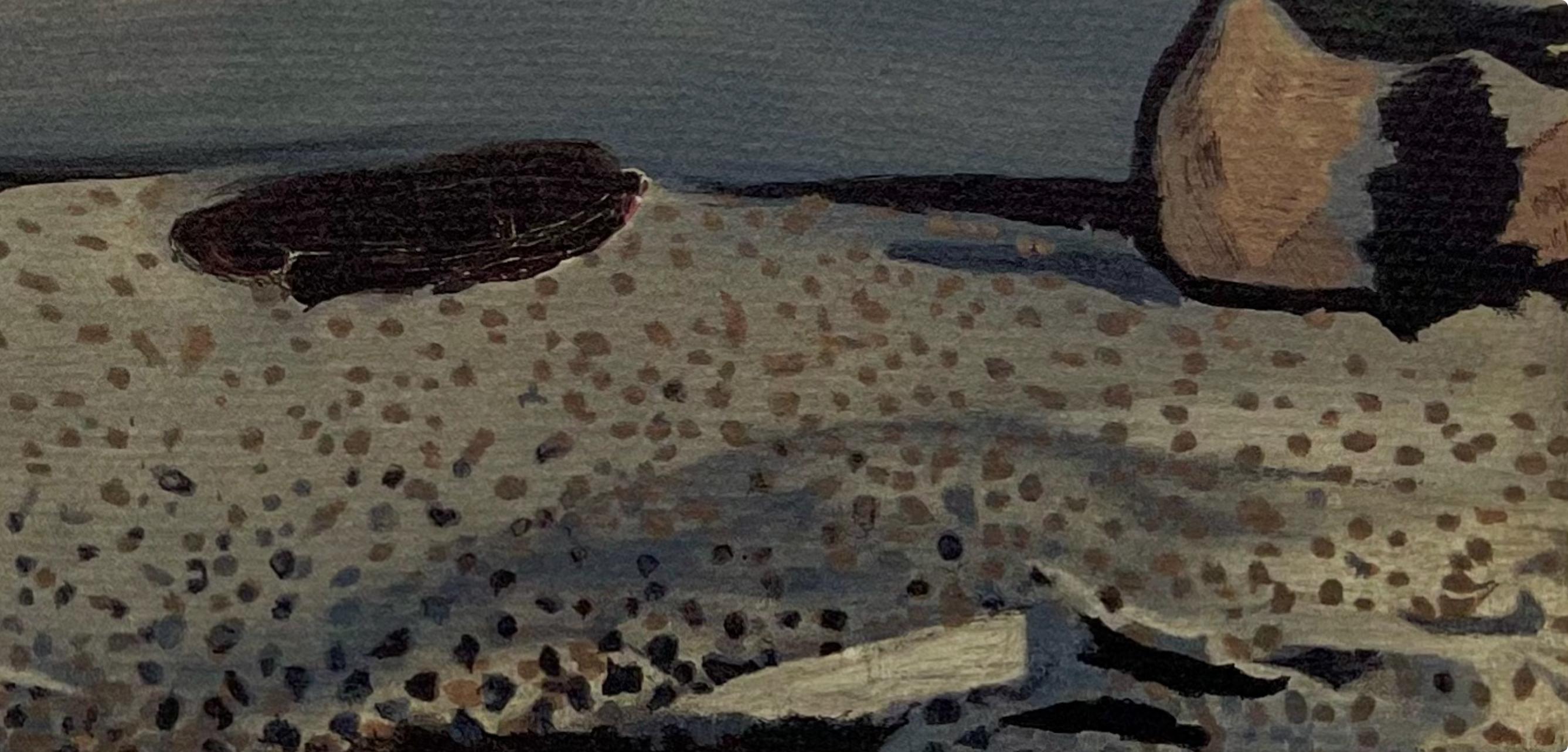Braque, Marine, Varengeville (after) - Black Abstract Print by Georges Braque