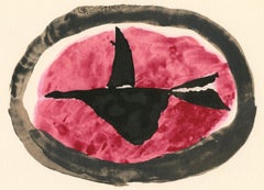 Vintage Braque, Oiseau au couchant, Georges Braque le solitaire (after)