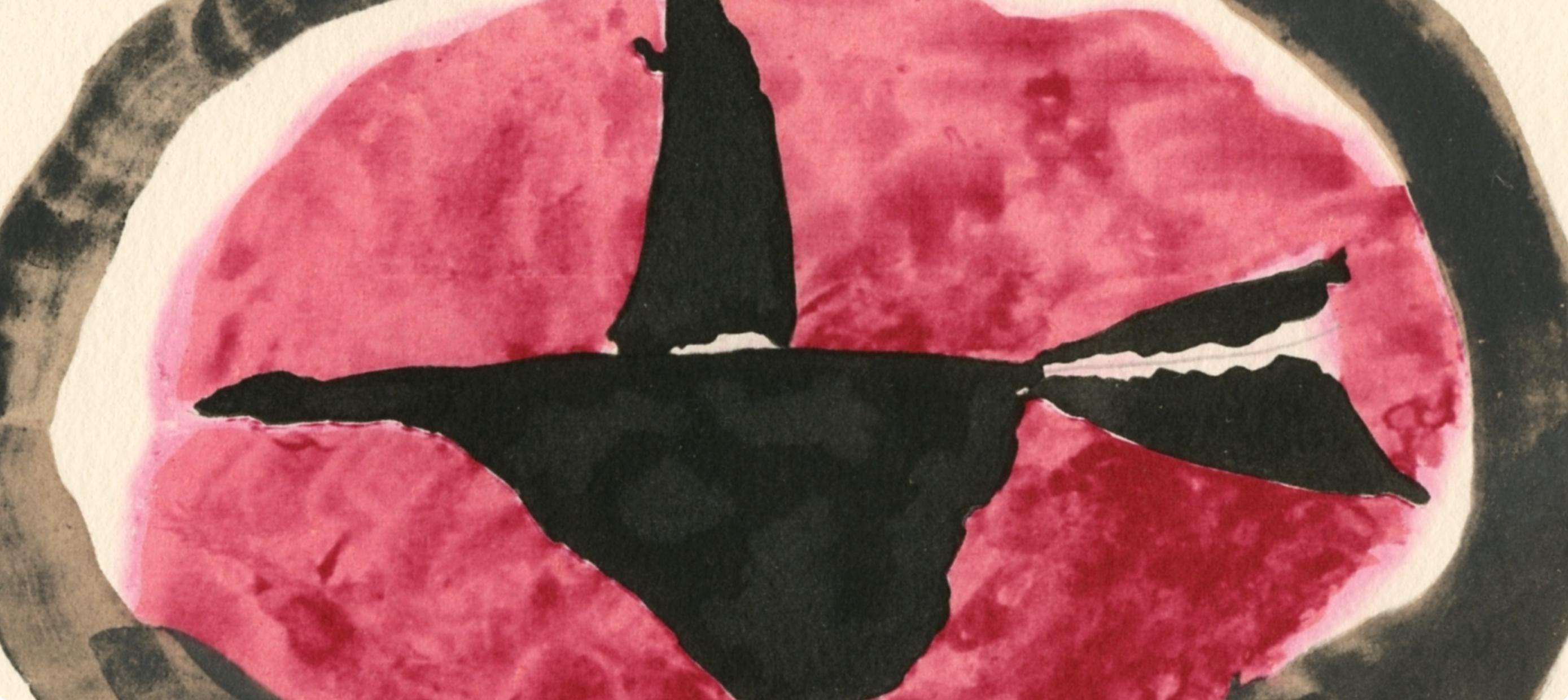 Braque, Oiseau au couchant, Georges Braque, Le Solitaire, XXe siècle (after) For Sale 1
