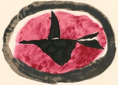 Vintage Braque, Oiseau au couchant, Georges Braque, Le Solitaire, XXe siècle (after)