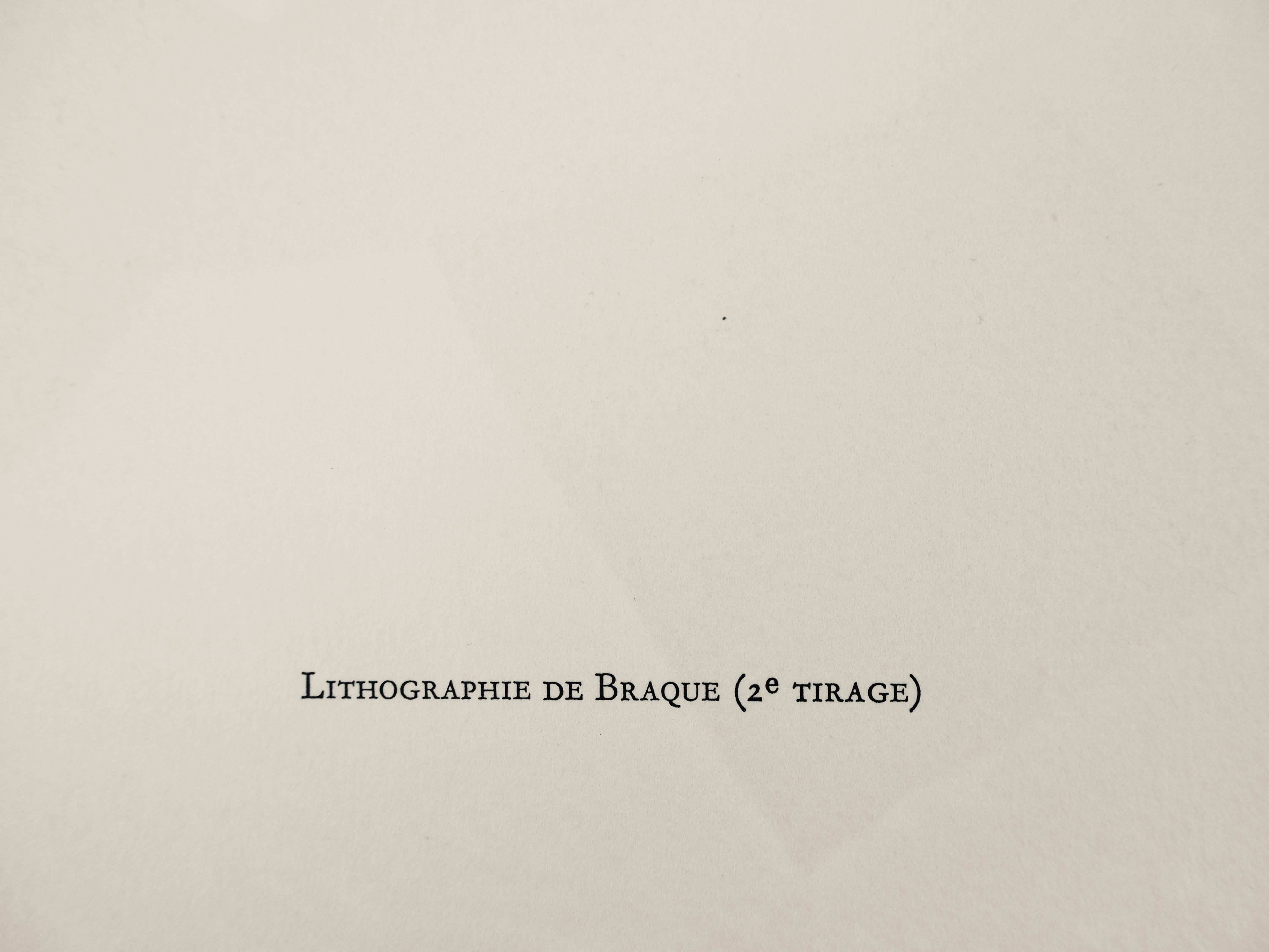 Braque, Oiseau sur fond de X (Vallier 122), XXe siècle (después) en venta 1