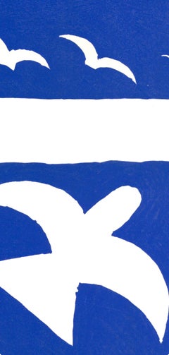 Georges Braque, Birds on a Blue Background, from Carnets intimes, 1955 (after)